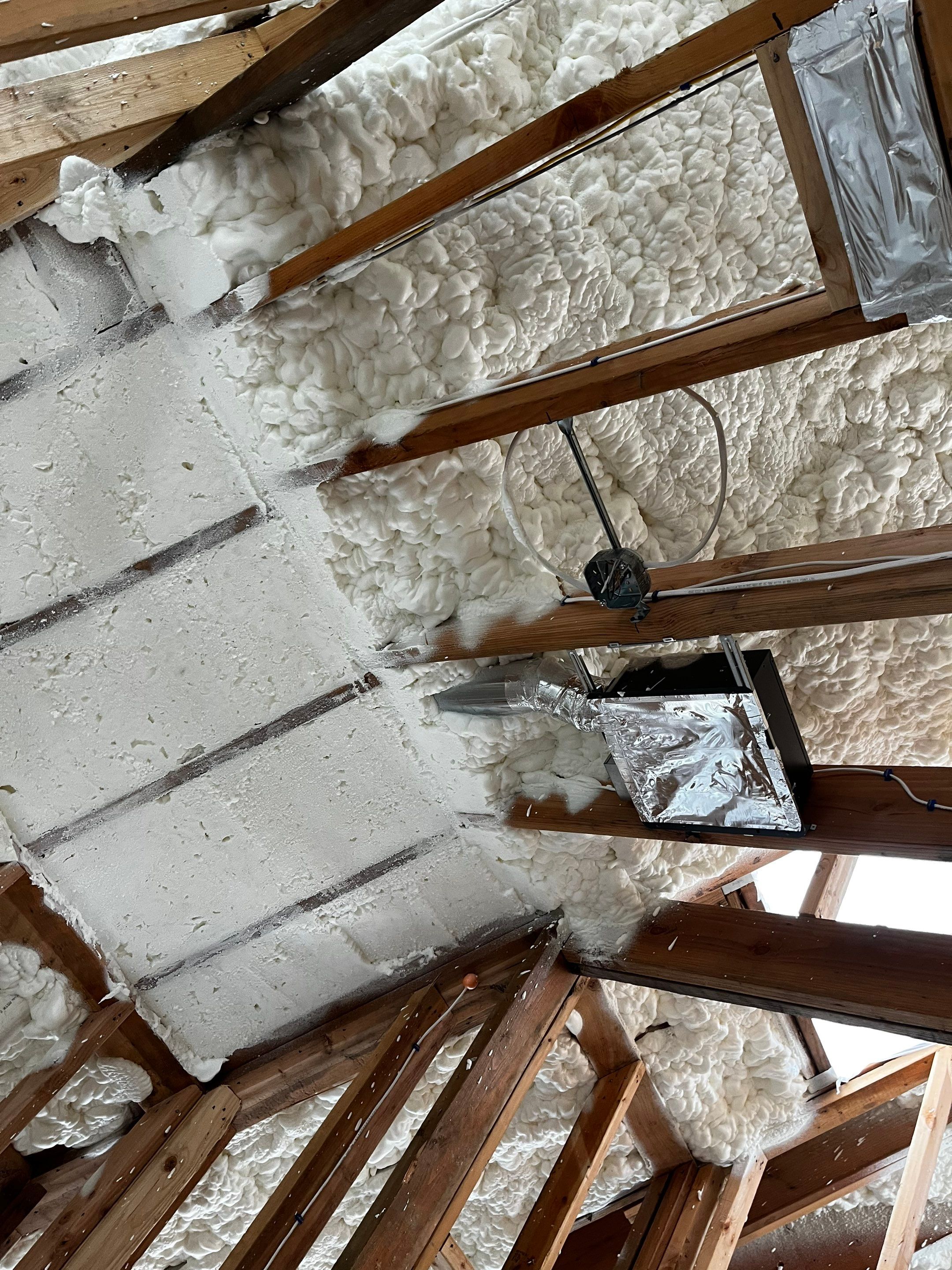 New Home Construction using open cell spray foam by NYS Foam & Energy