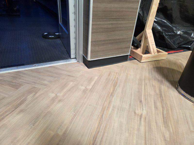 Fairfax OLF - Front desk renovation and flooring upgrades by Nova HomeWorks 