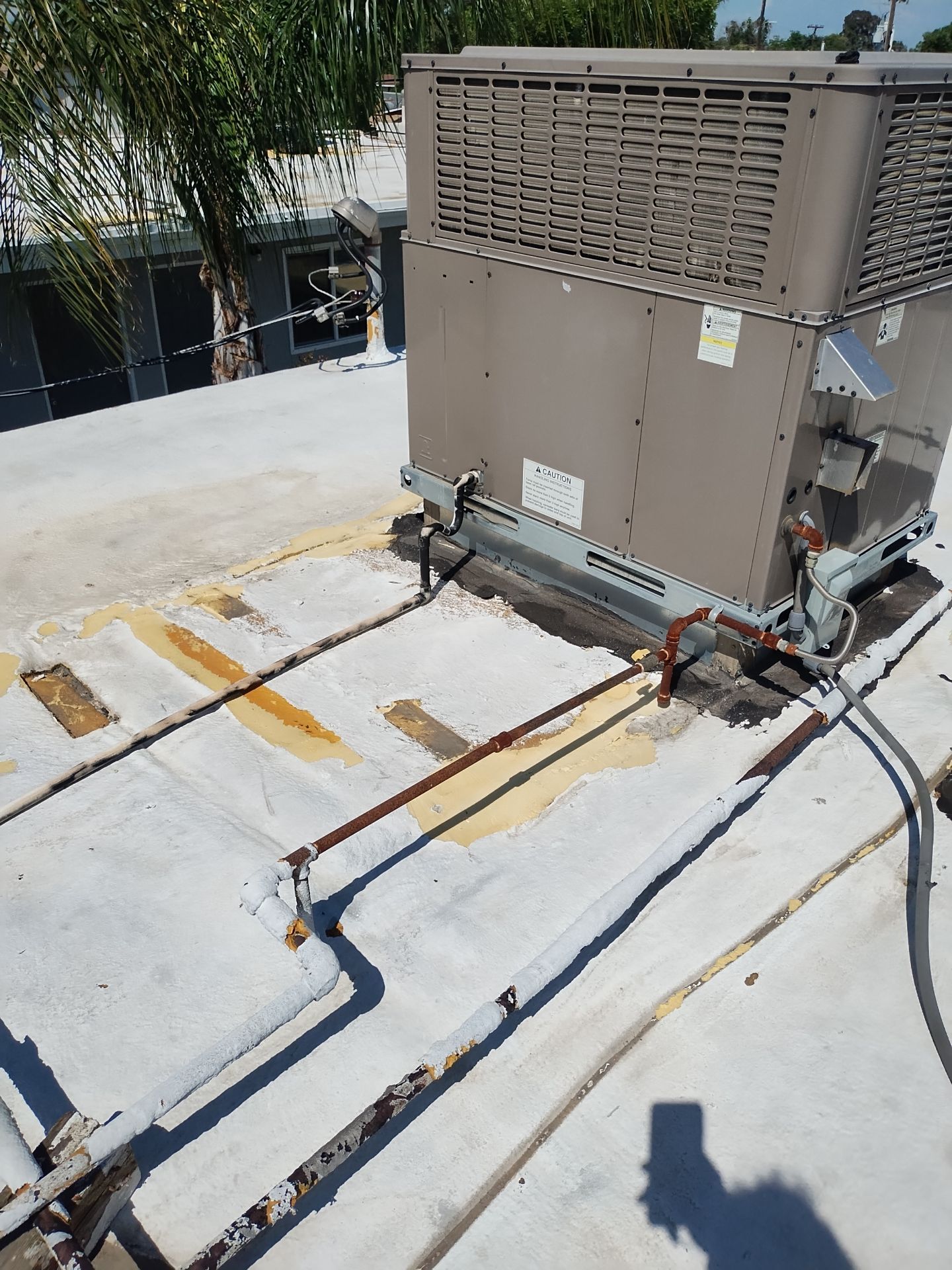 Foam Refurbish using General Coatings acrylic coatings and spray foam by Straight Edge Roofing Inc