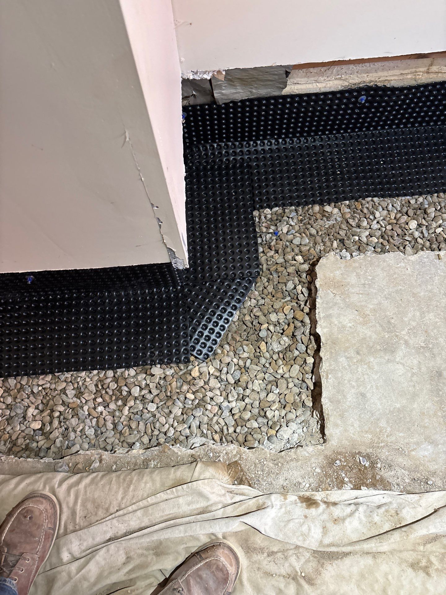 Completing the Connection for Lisa's Drain Tile System by Waterproofing Northeast