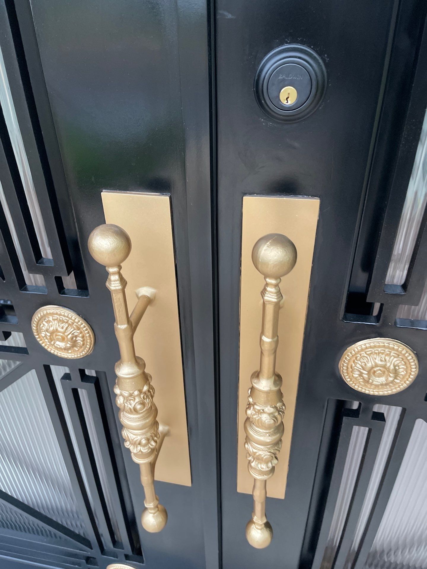 Modern Matte Black Front Door Installation in Dallas by Solara Custom Living
