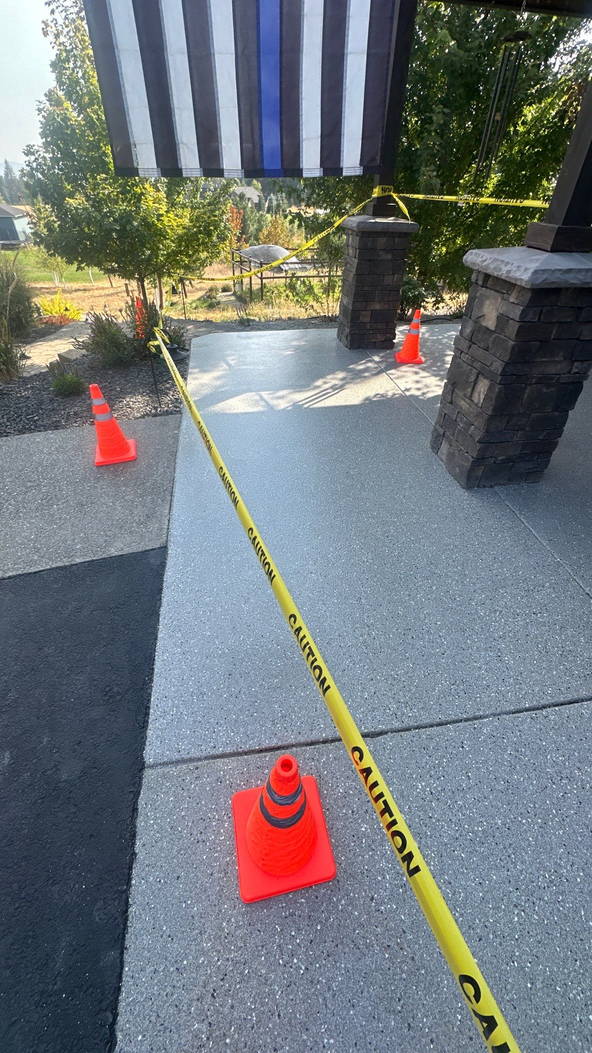 Garage Apron using Shale Hybrid by Croc Coatings, LLC