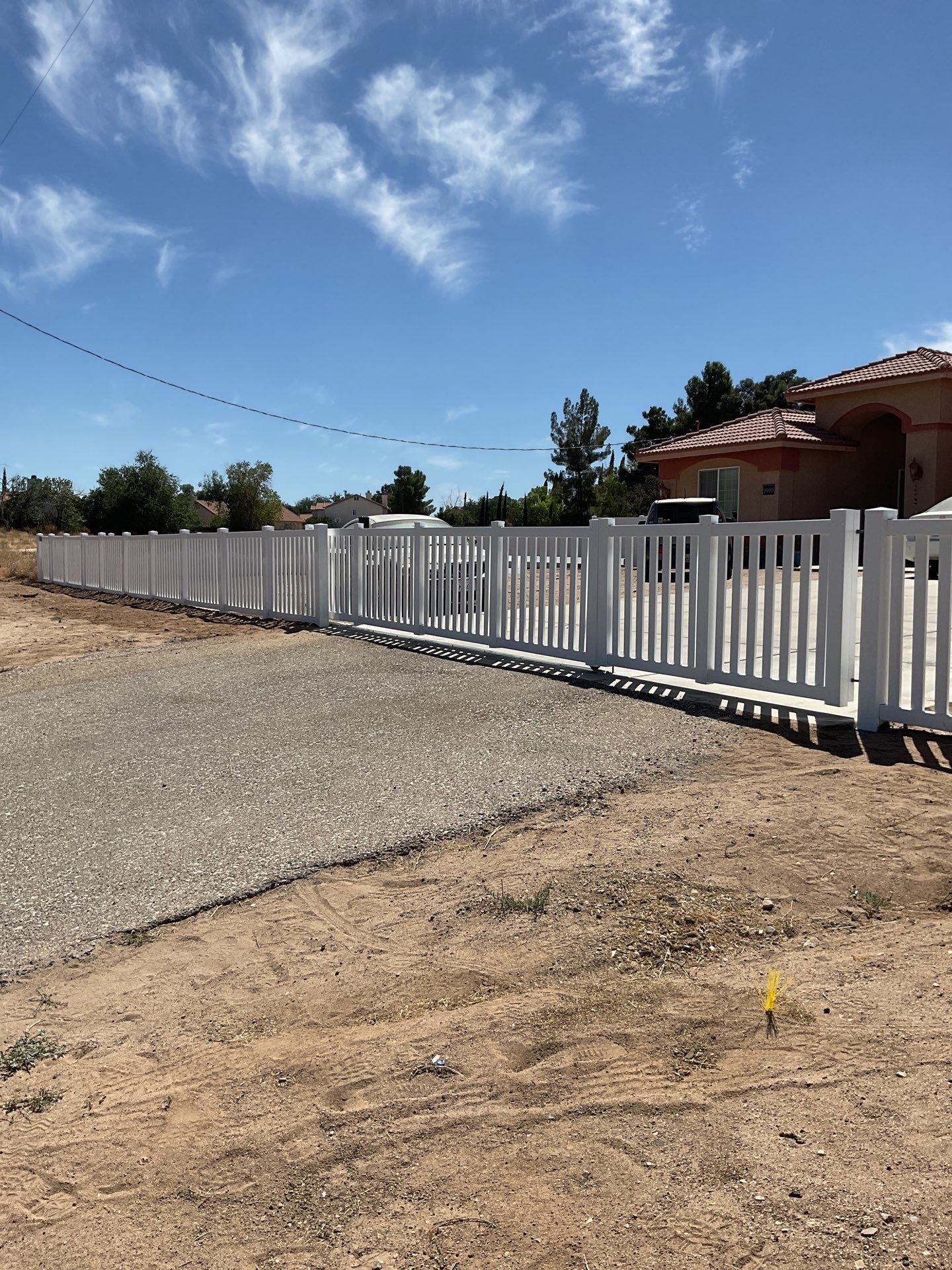 Fence Installation using vinyl pickett by Fence Guys Inc.