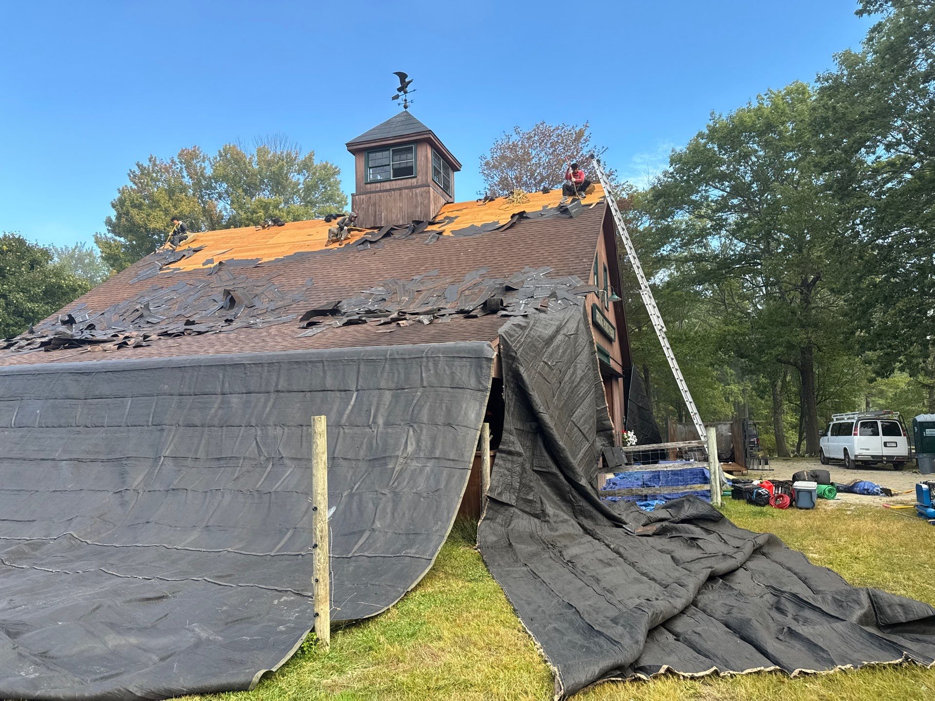 Garage & Barn Roof Replacement in Greenfield, NH | Owens Corning Shingles by Adam Vaillancourt Roofing LLC