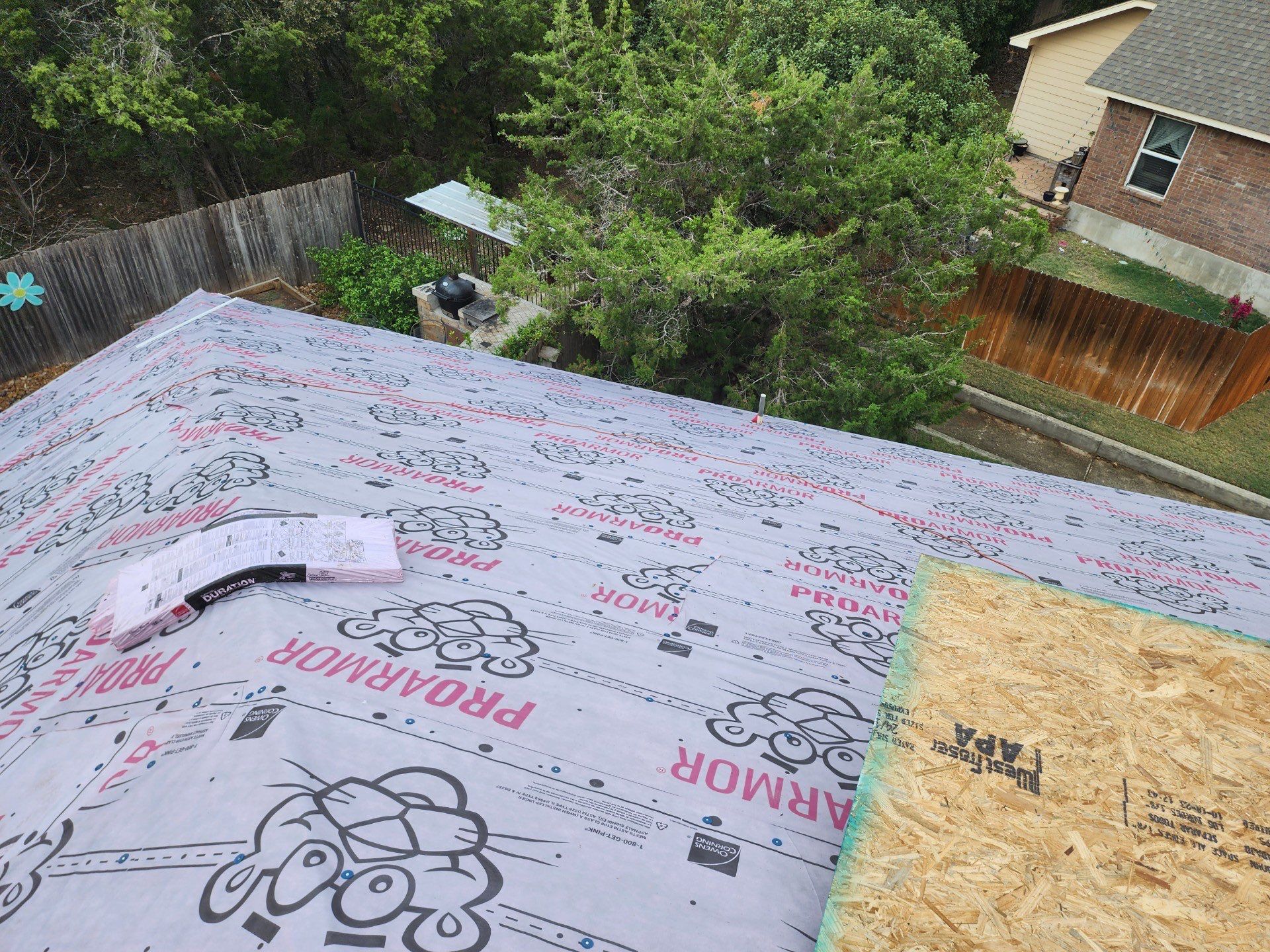 Residential Roof Replacement using Owens Corning Duration Shingles - Onyx Black by Premier Roofing and Contracting