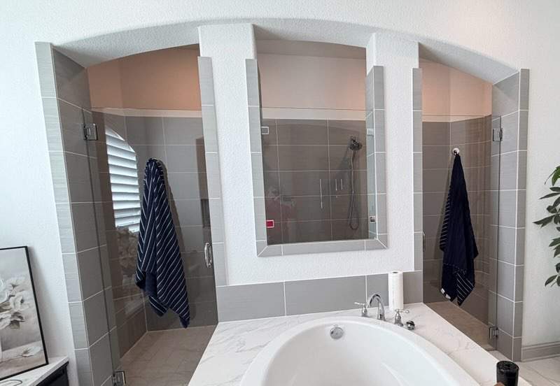 Changing Out Shower Hardware Chrome to Black by Richardson Glass & Mirror