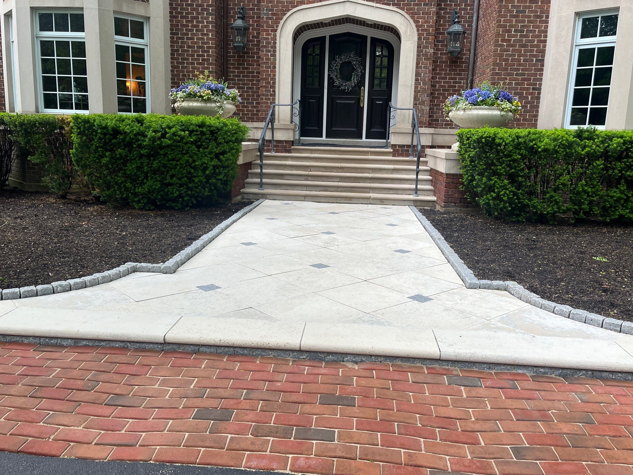 Brick paver clean, sand and seal.  using Algaecide, soft wash soap by Northern Power Washing LLC.