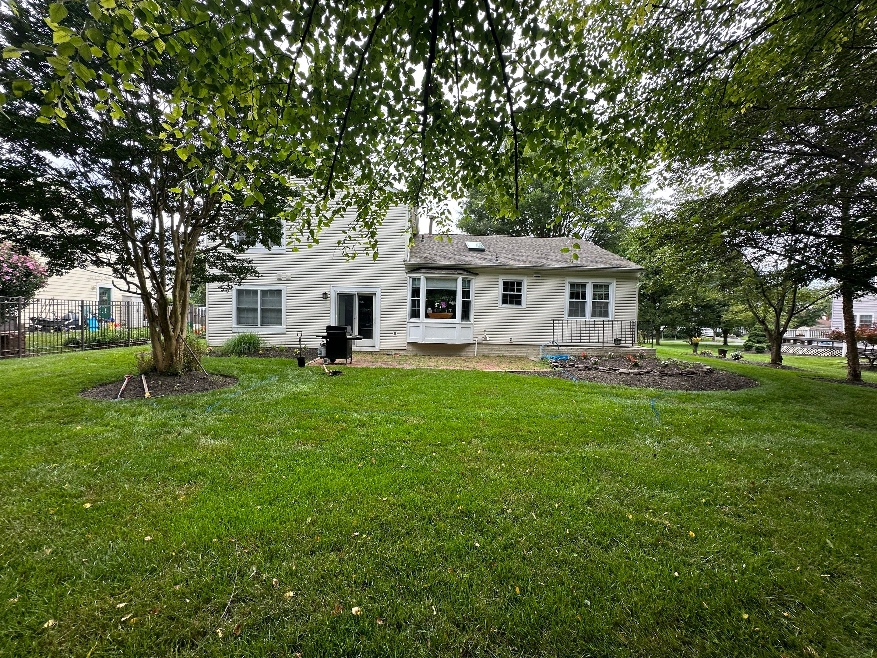 Backyard Transformation using Techo-Bloc Pavers by The Smet Companies, LLC