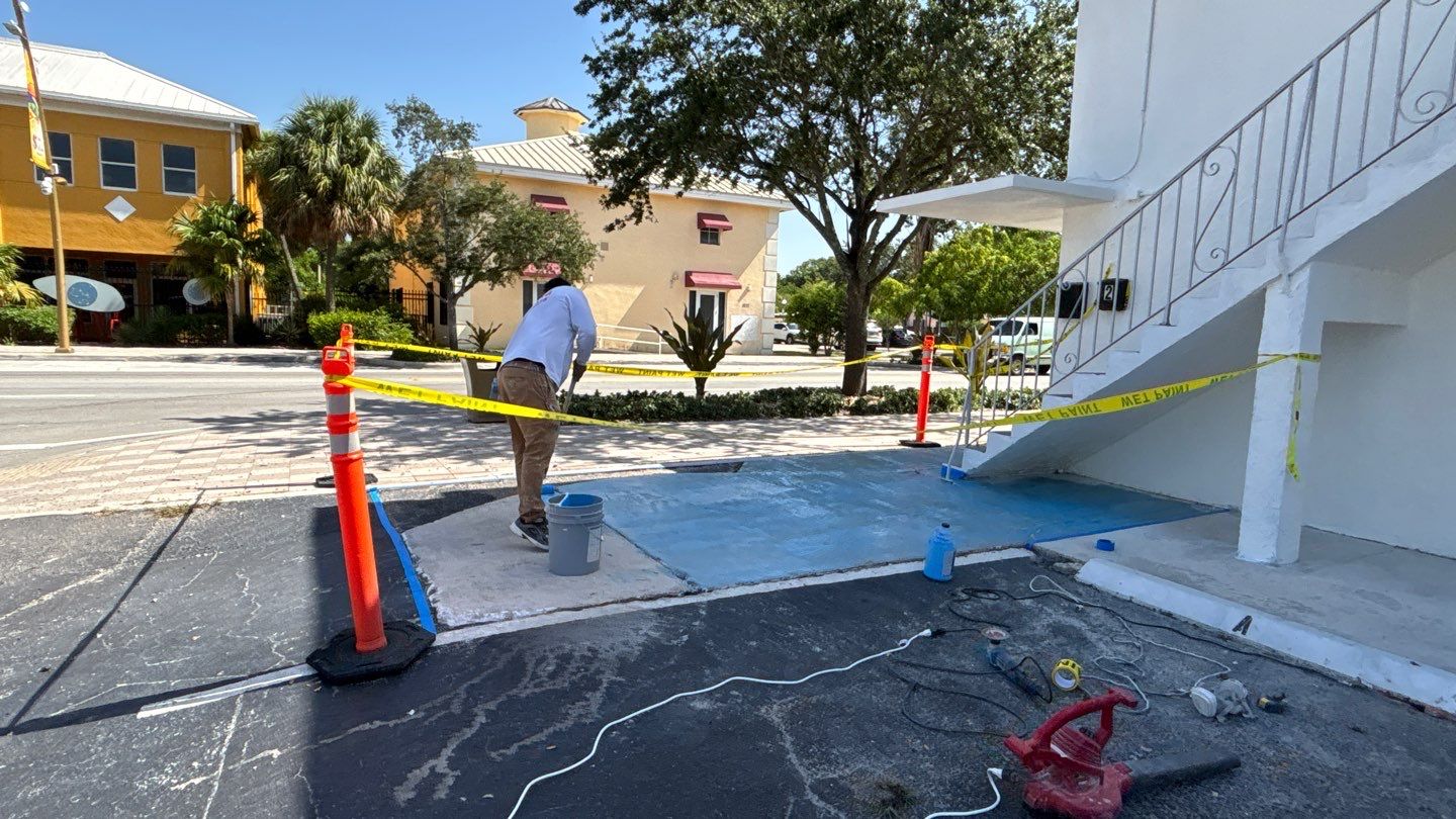 Commercial Painting and Stucco Restoration for Fort Lauderdale Building by John “The Greek” Painting