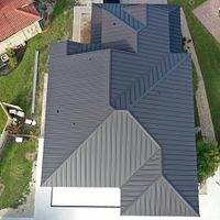 24ga 1.5" Mechanical Seam Dark Bronze  by Total Roofing System The Metal Roof Experts