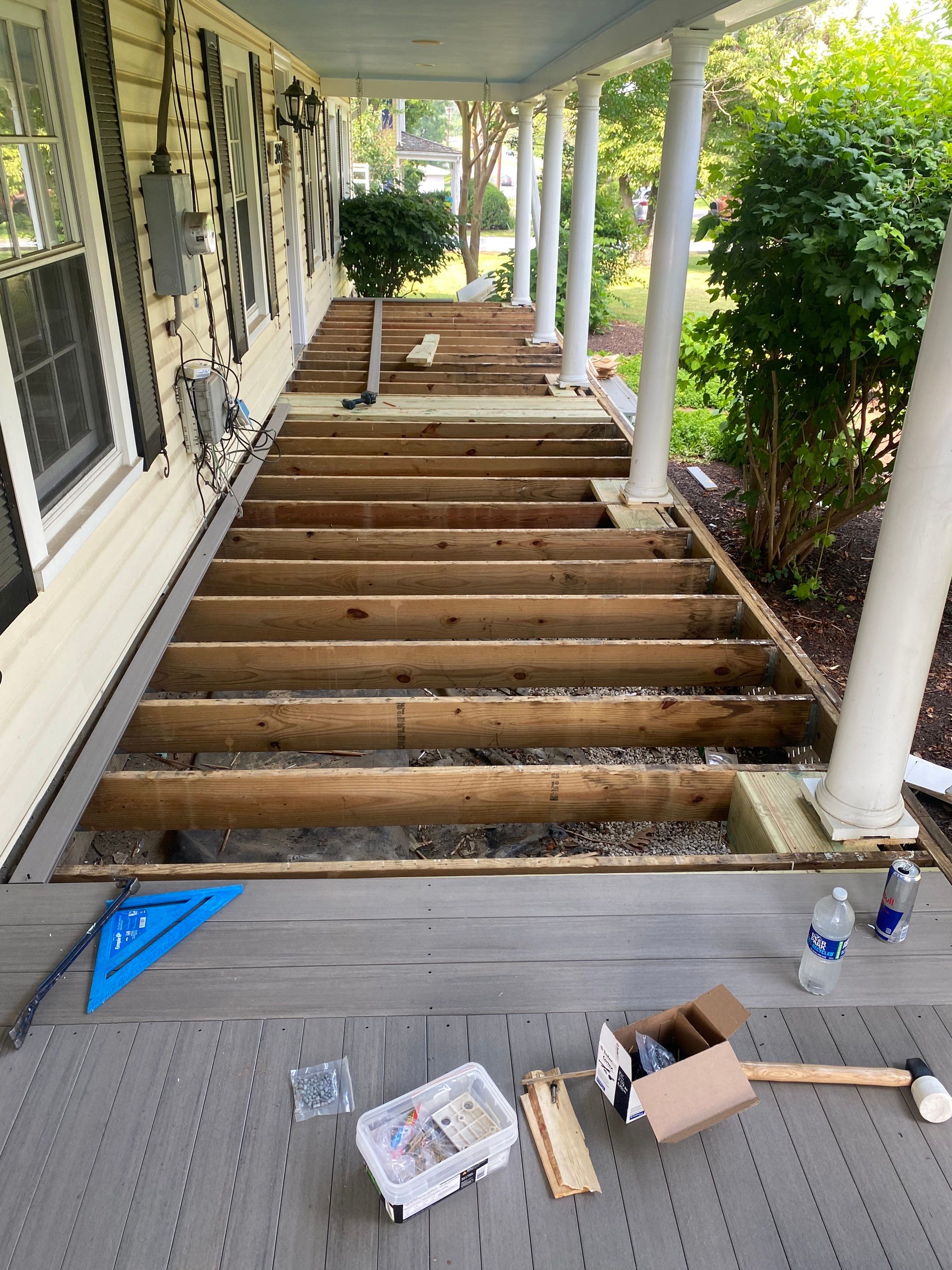 Front Porch Transformation using Timbertech Decking by The Smet Companies, LLC