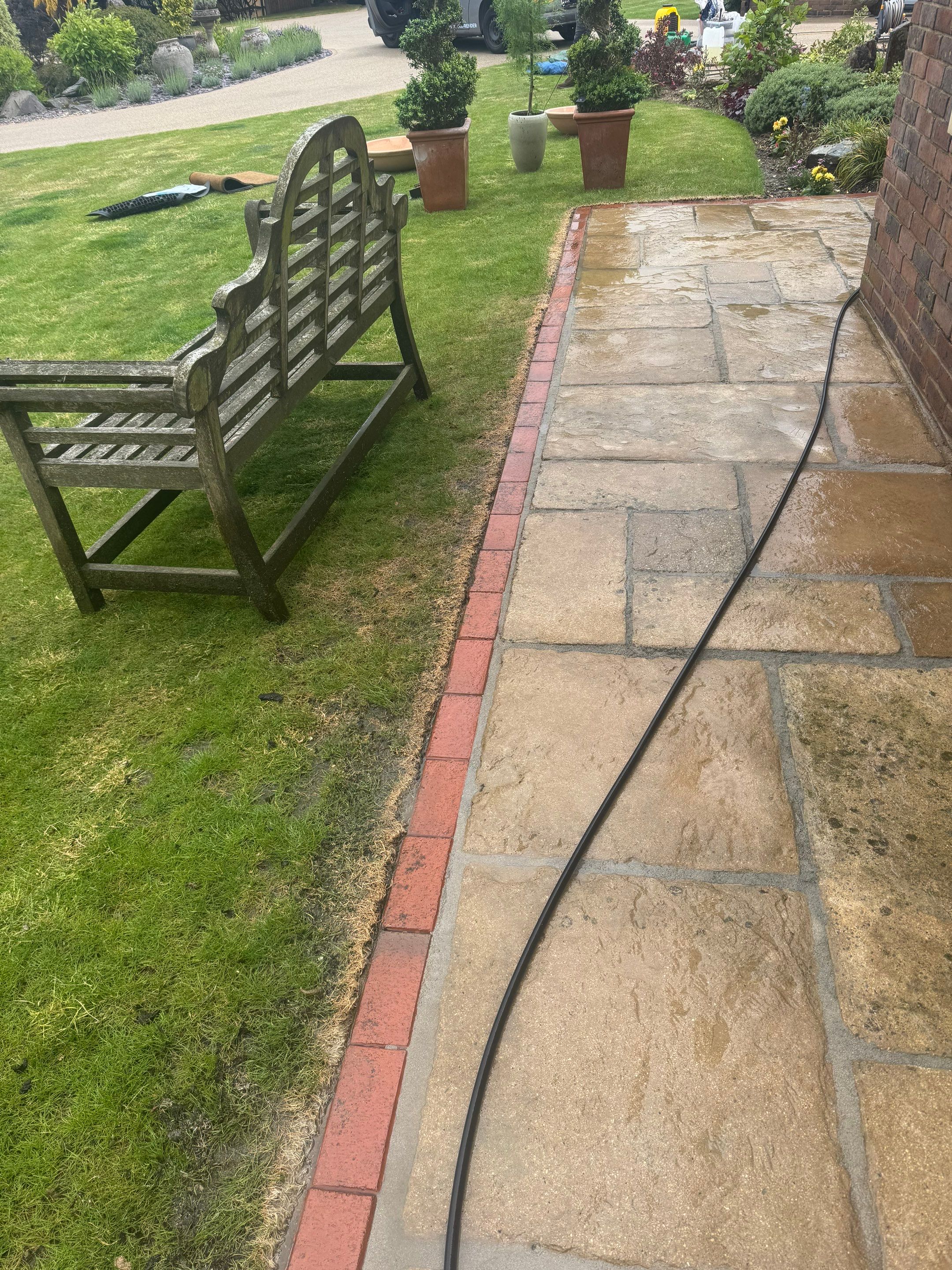 Roof Clean - Patio Clean using 18inch Whirlaway FSC by Ges Exterior Cleaning ltd