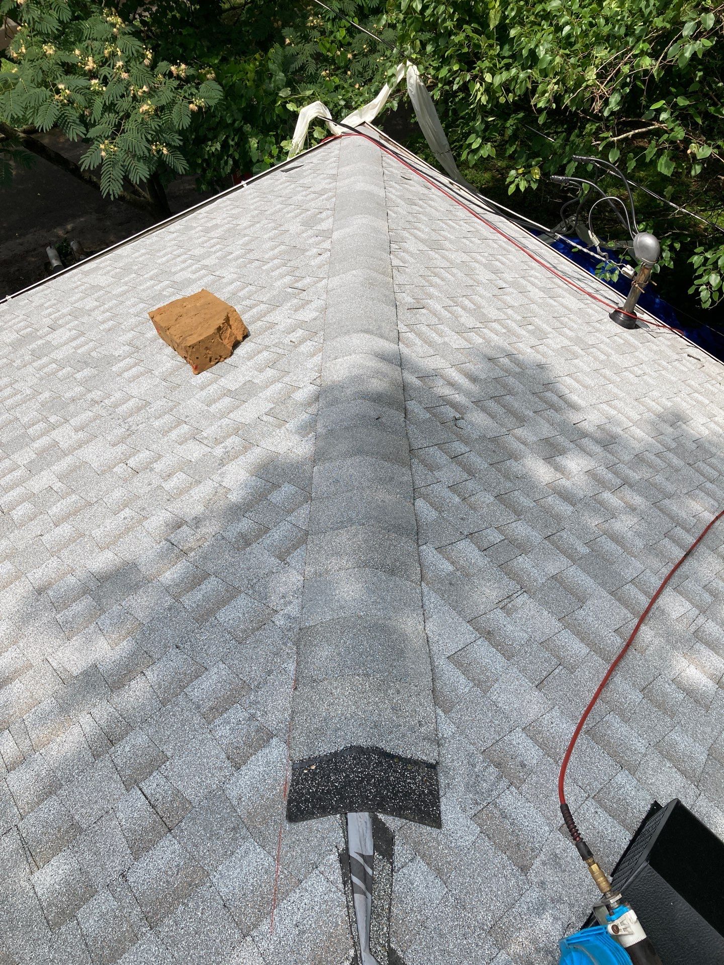 Residential Roofing Installation using GAF Timberline HDZ Fox Hollow Grey by Rainstoppers Roofing