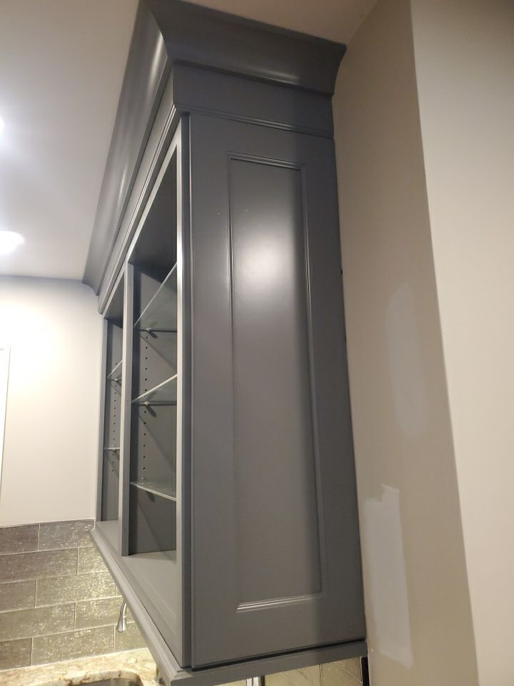 Kitchen Cabinets Refinished in Kendall Charcoal HC-166  by Spectrum Painting, LLC