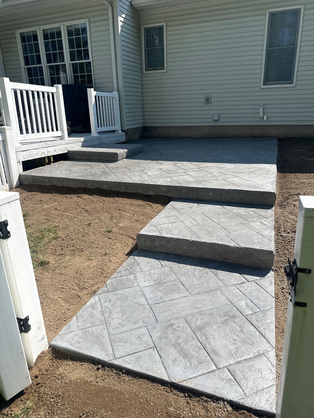 Majestic ashlar stamped concrete patio  by NG Masonry & Construction LLC