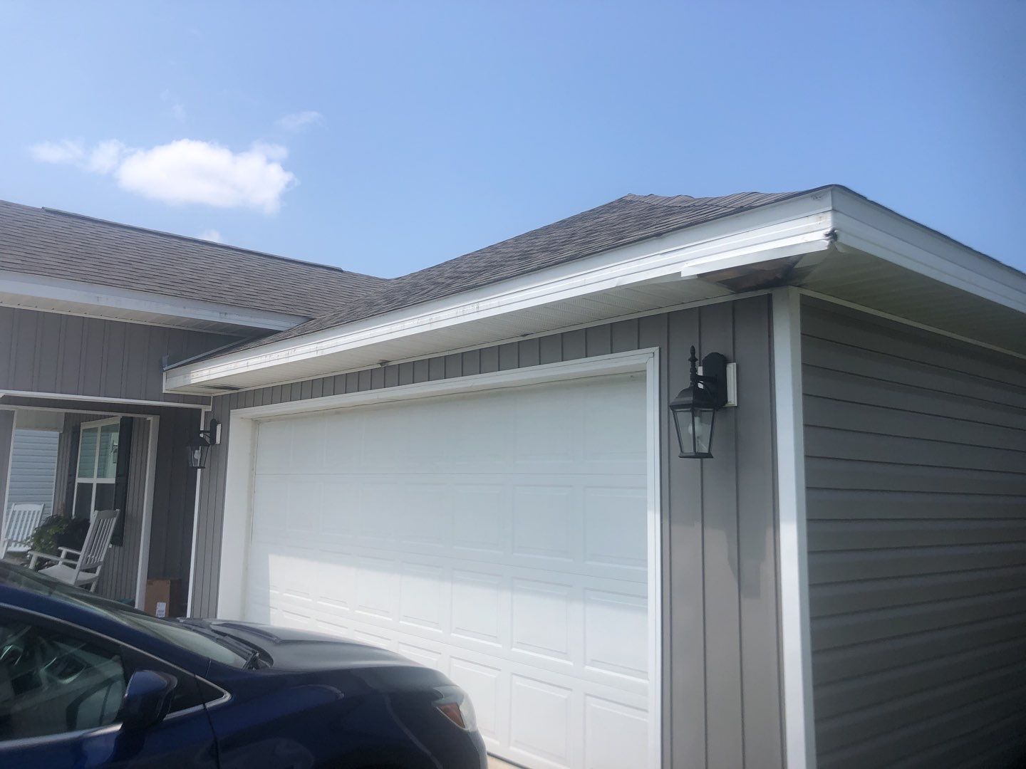 Gutter Installation using K-Style Seamless Gutters and Soffit and Fascia Replacement by Gutter Professors