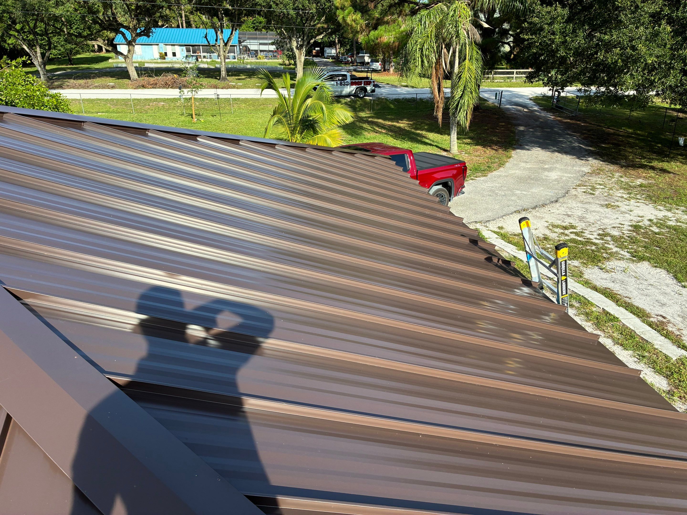 24ga 1.5" Mechanical Seam Mansard Brown  by Total Roofing System The Metal Roof Experts