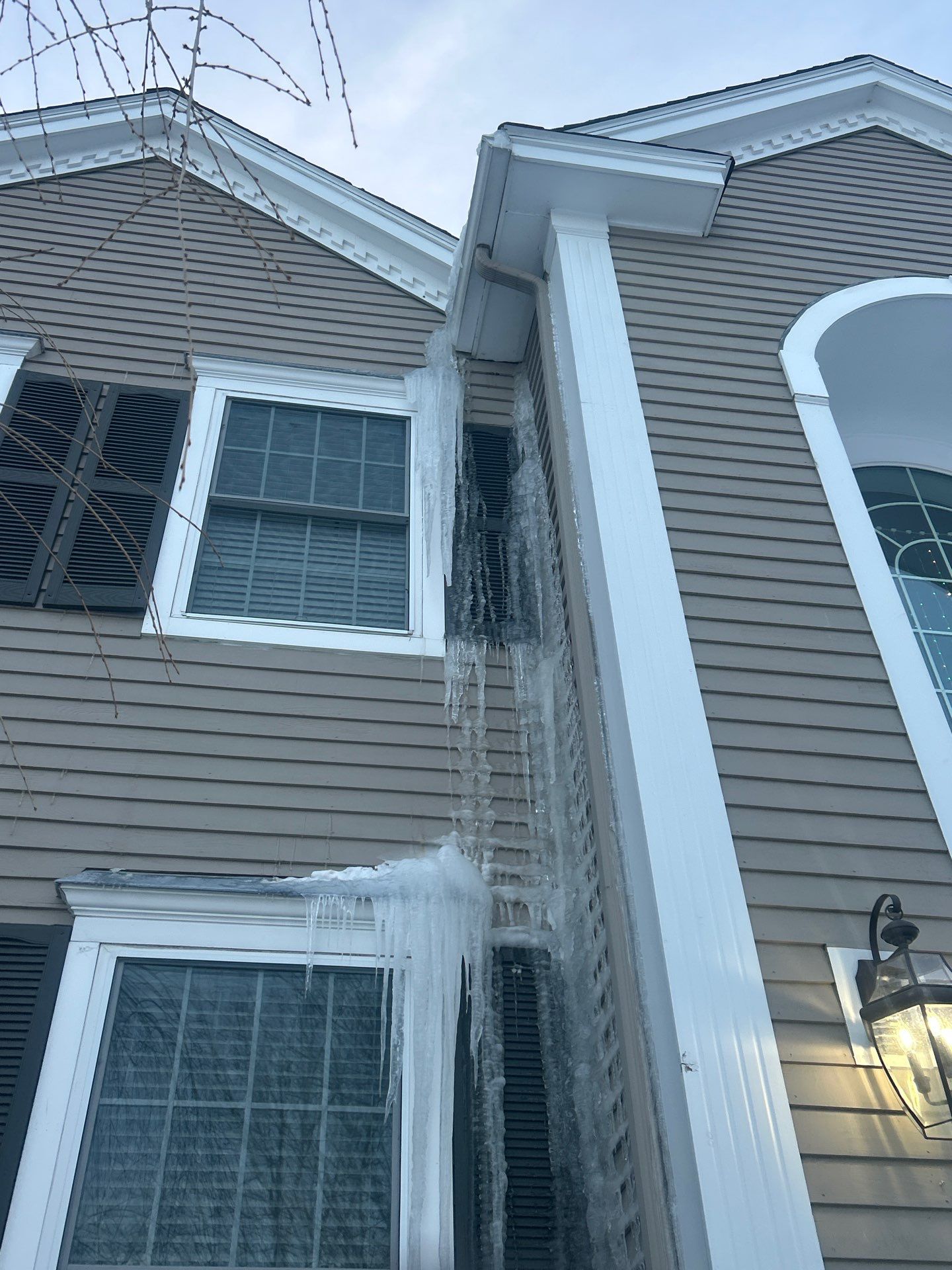 Ice Dam Removal Project in North Andover by Mighty Dog Roofing of Greater Middlesex County