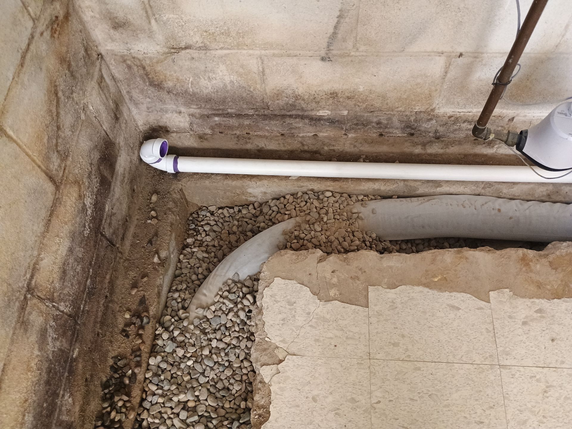Interior Drain Tile Installation in Columbia Heights, MN by Waterproofing Northeast