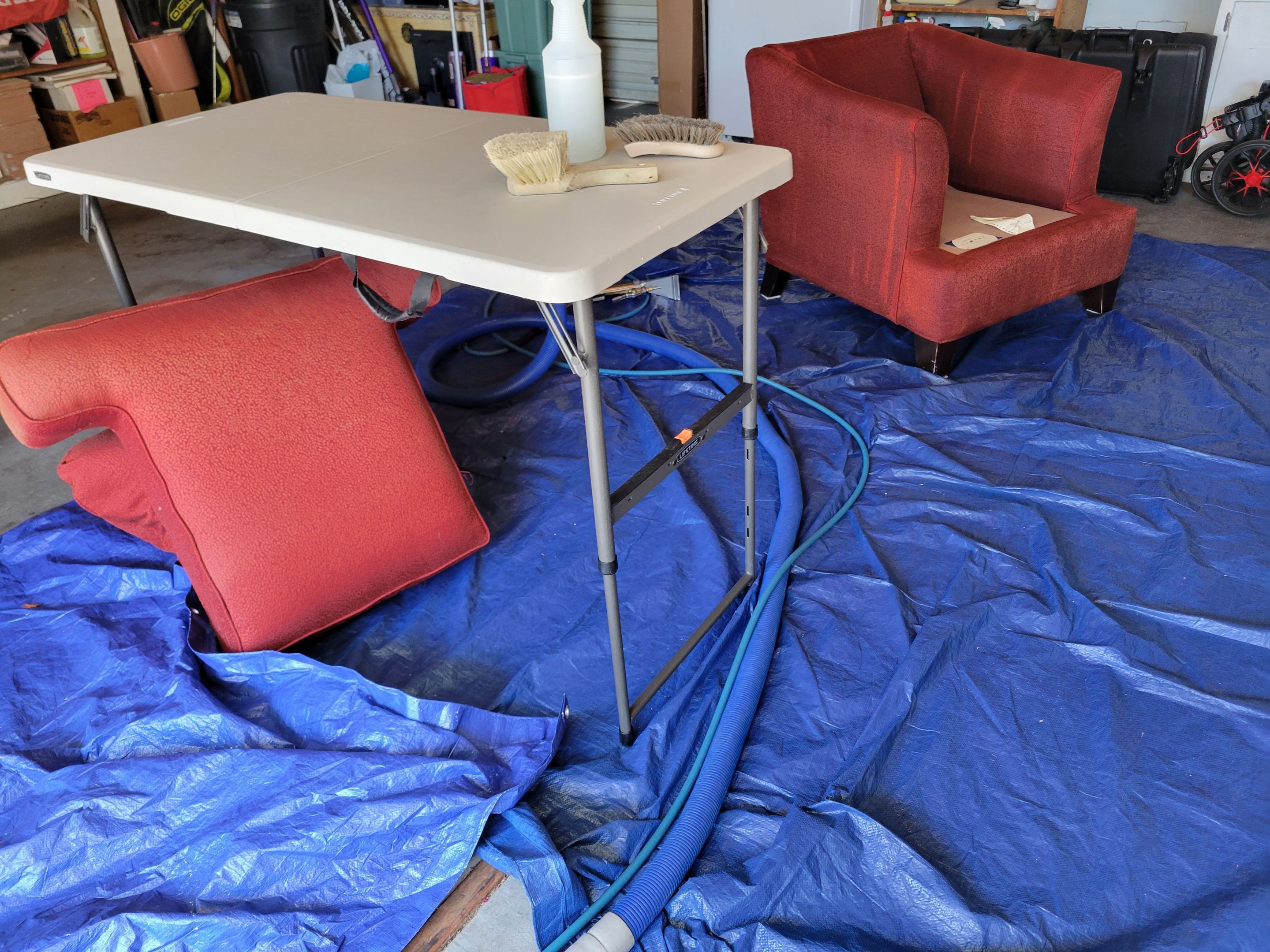 Cleaning a Sofa with Chase and a Chair by Ardent Carpet Restore LLC