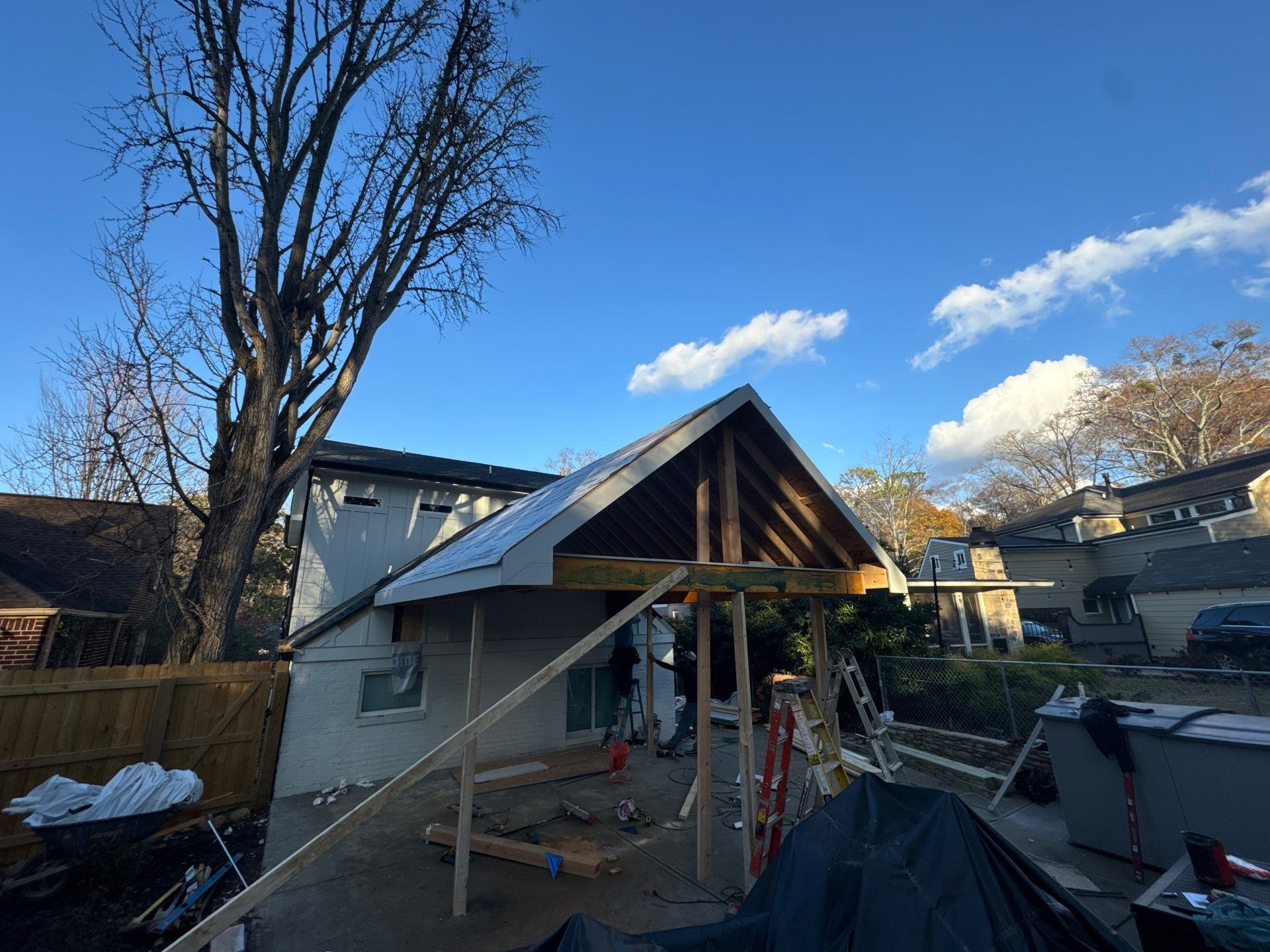 Custom Gable Roof Pavilion and Patio Cover in Atlanta by Swift Home Renovations