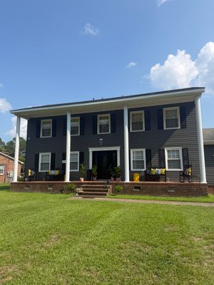 Dark Gray Siding and Custom Deck Installation in Kinston