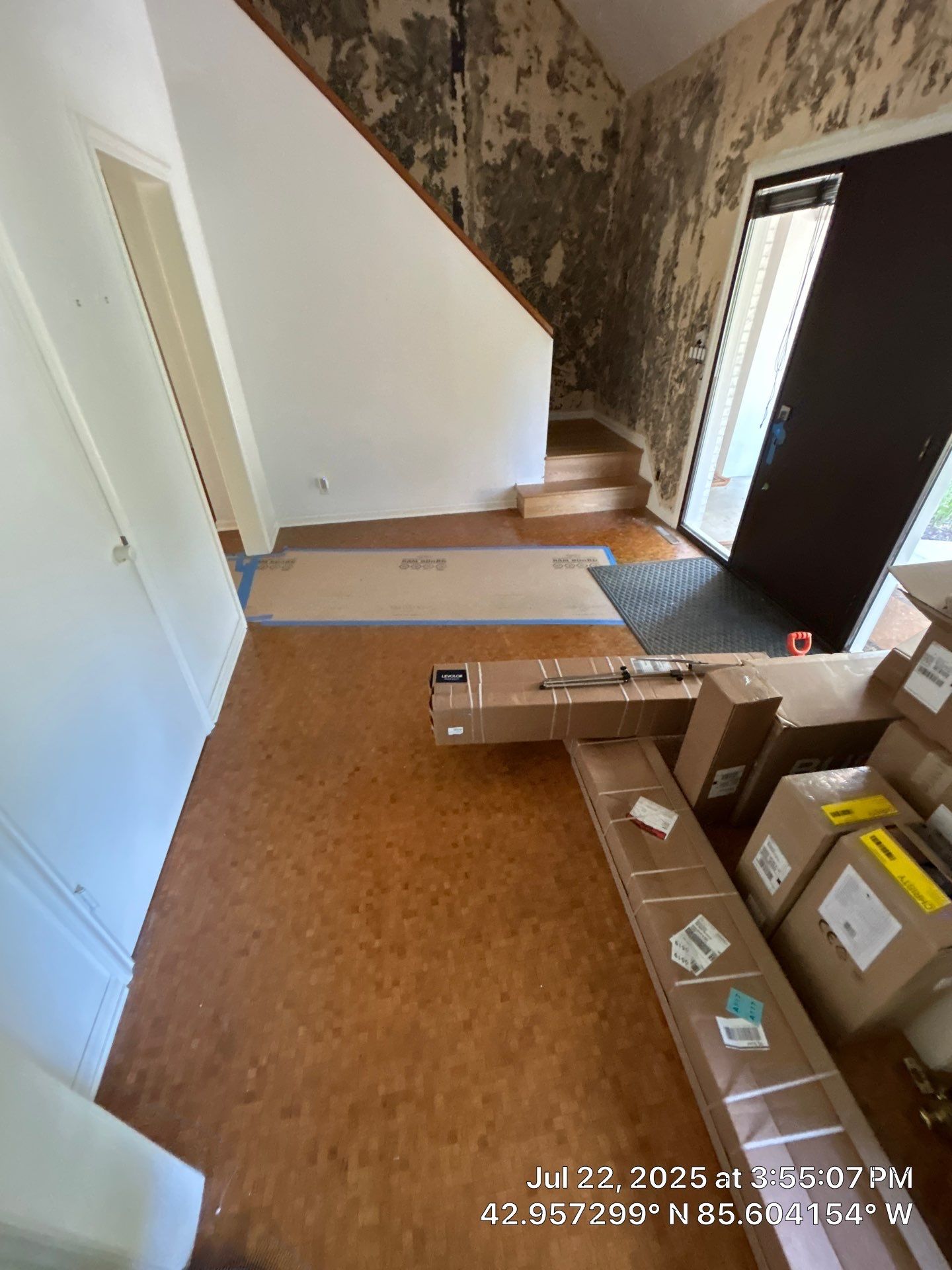 UNIQUE MID CENTURY MODERN Square Wood Tile Floor by RTBaldwin Hardwood Floors