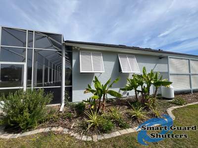 Decorative Bahama Shutters in Signal White
