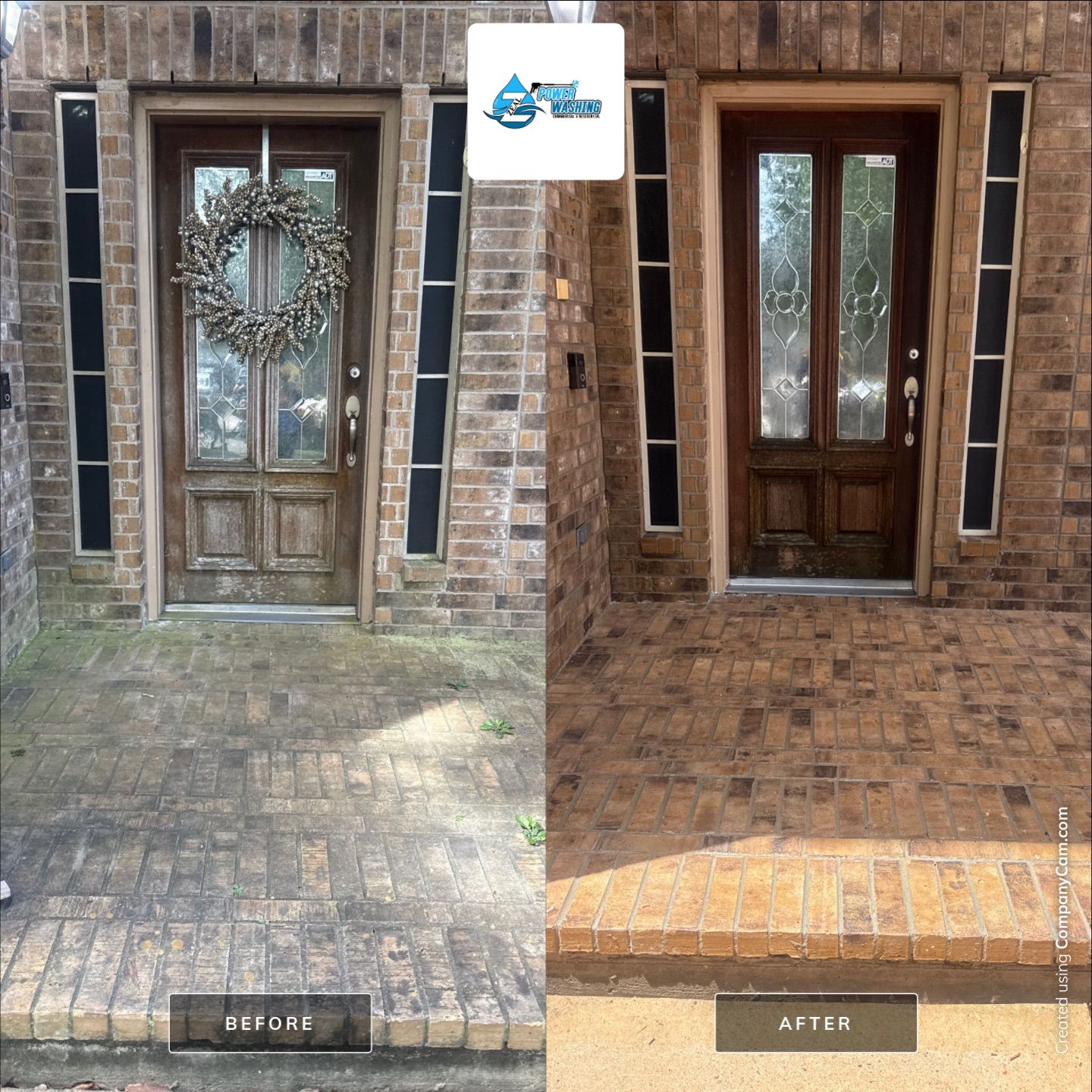 Full Exterior House Wash and Concrete Cleaning in Rosharon by Zeal Power Washing
