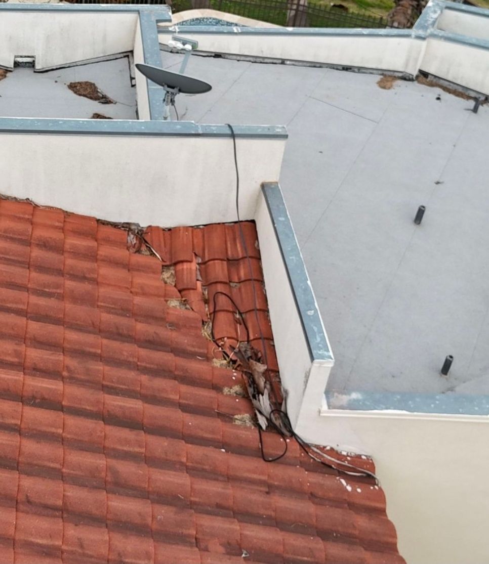 Residential Clay Tile and Flat Membrane Roof Repair in Laredo by JM Flores Roofing & Construction, Inc