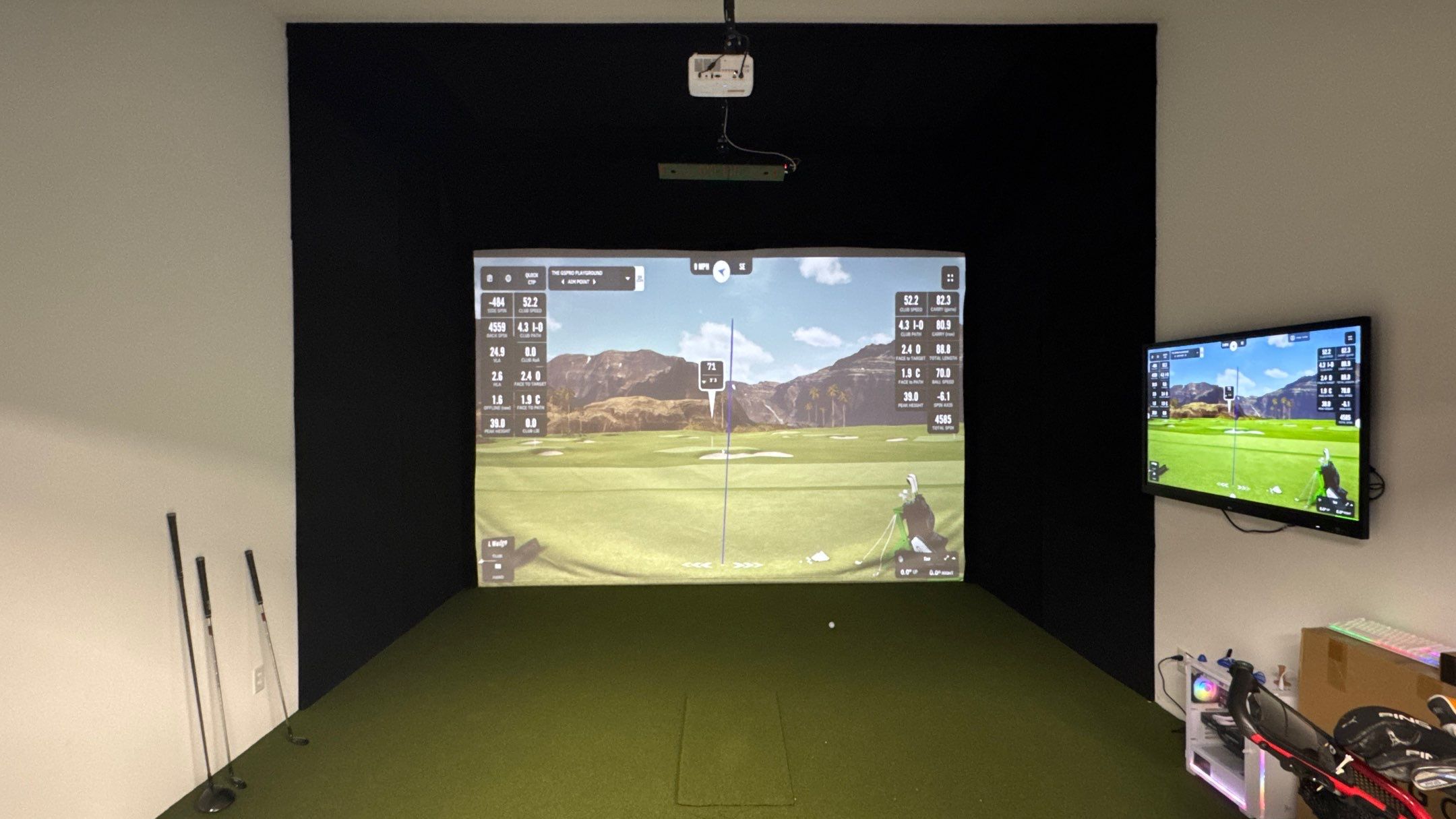 A Custom Golf Sim Made To Fit The Entire Room by Banner Garage