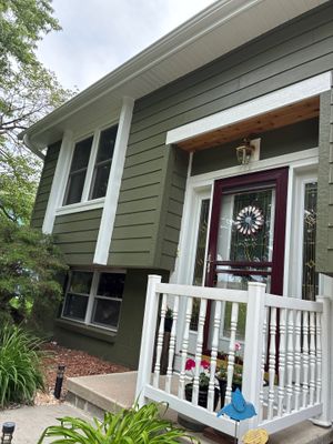 James Hardie Siding Replacement in Omaha with Mountain Sage Finish
