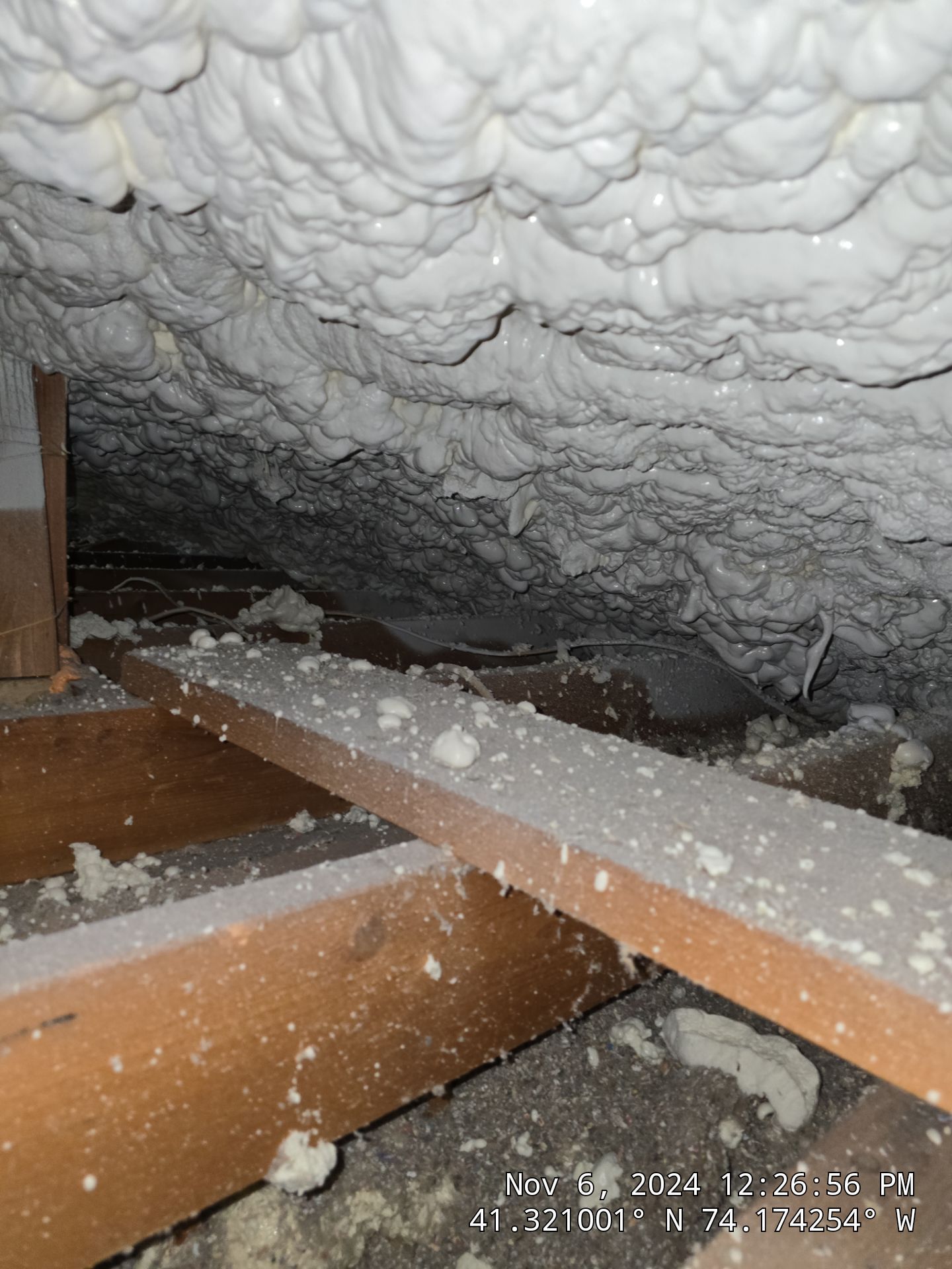 Attic Insulation using open cell spray foam by NYS Foam & Energy