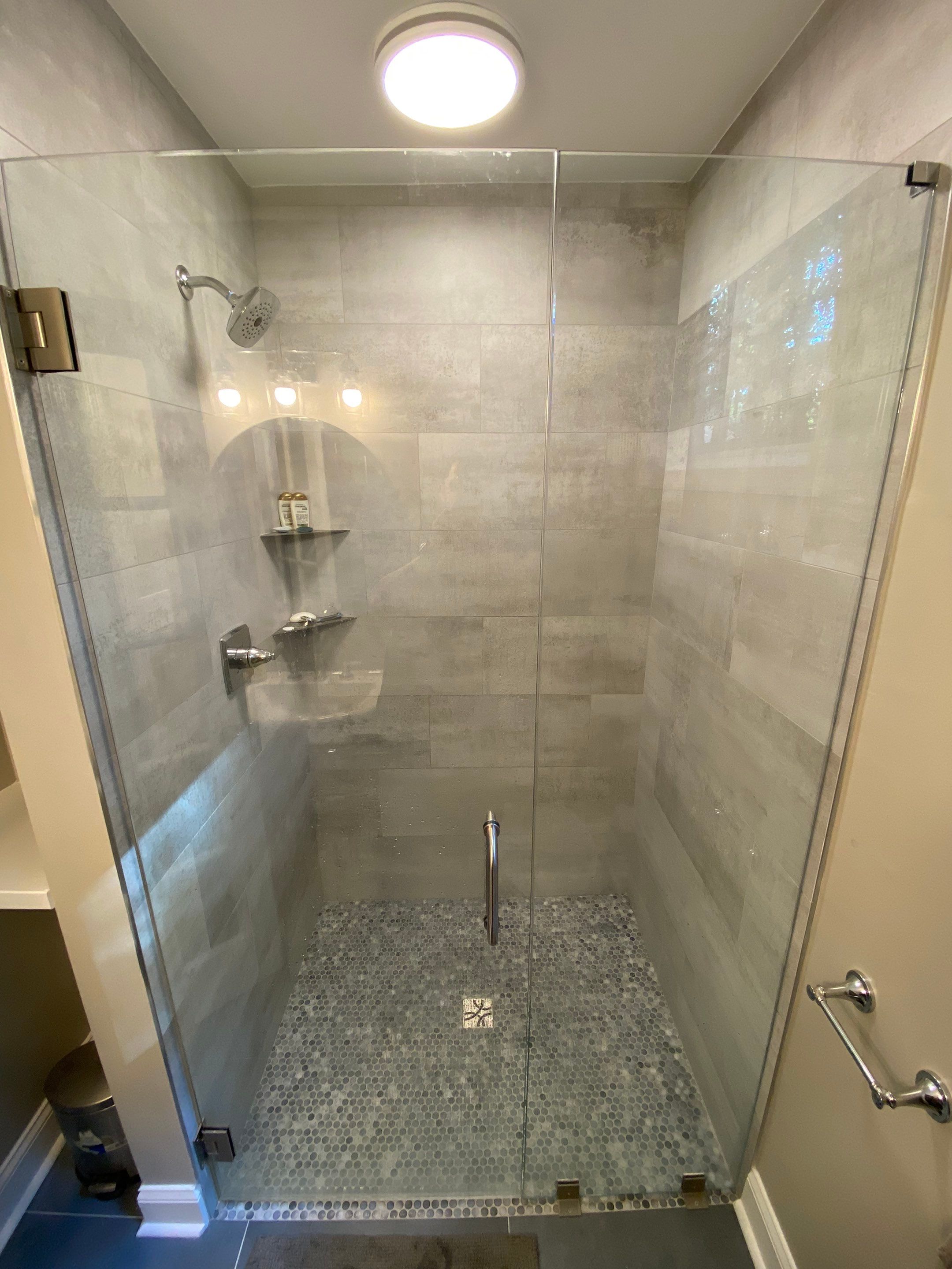 Decatur Bathroom Renovation Featuring Walk-In Shower and Tile Upgrades by Swift Home Renovations