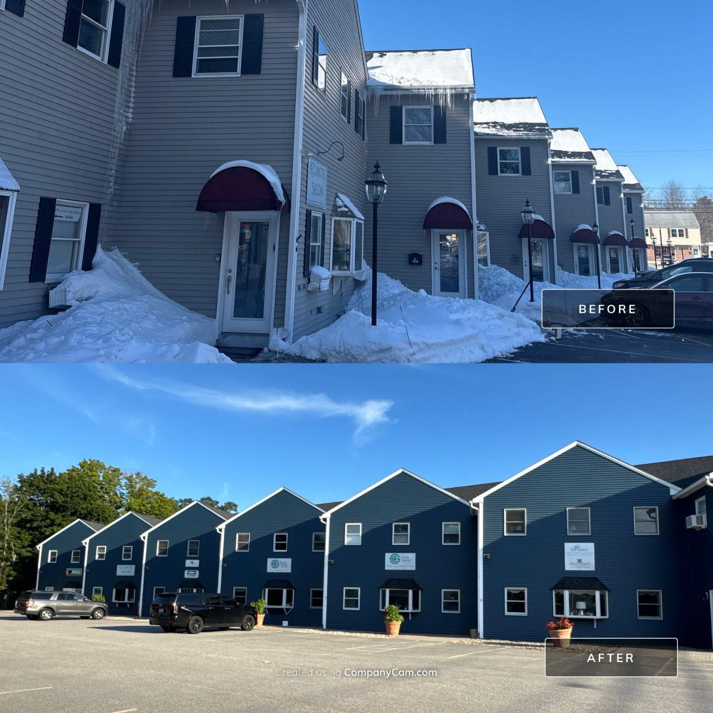 Commercial Siding Replacement on Lafayette Road in Hampton, NH &mdash; CertainTeed Vinyl Siding and Exterior Renovation in Hampton, NH