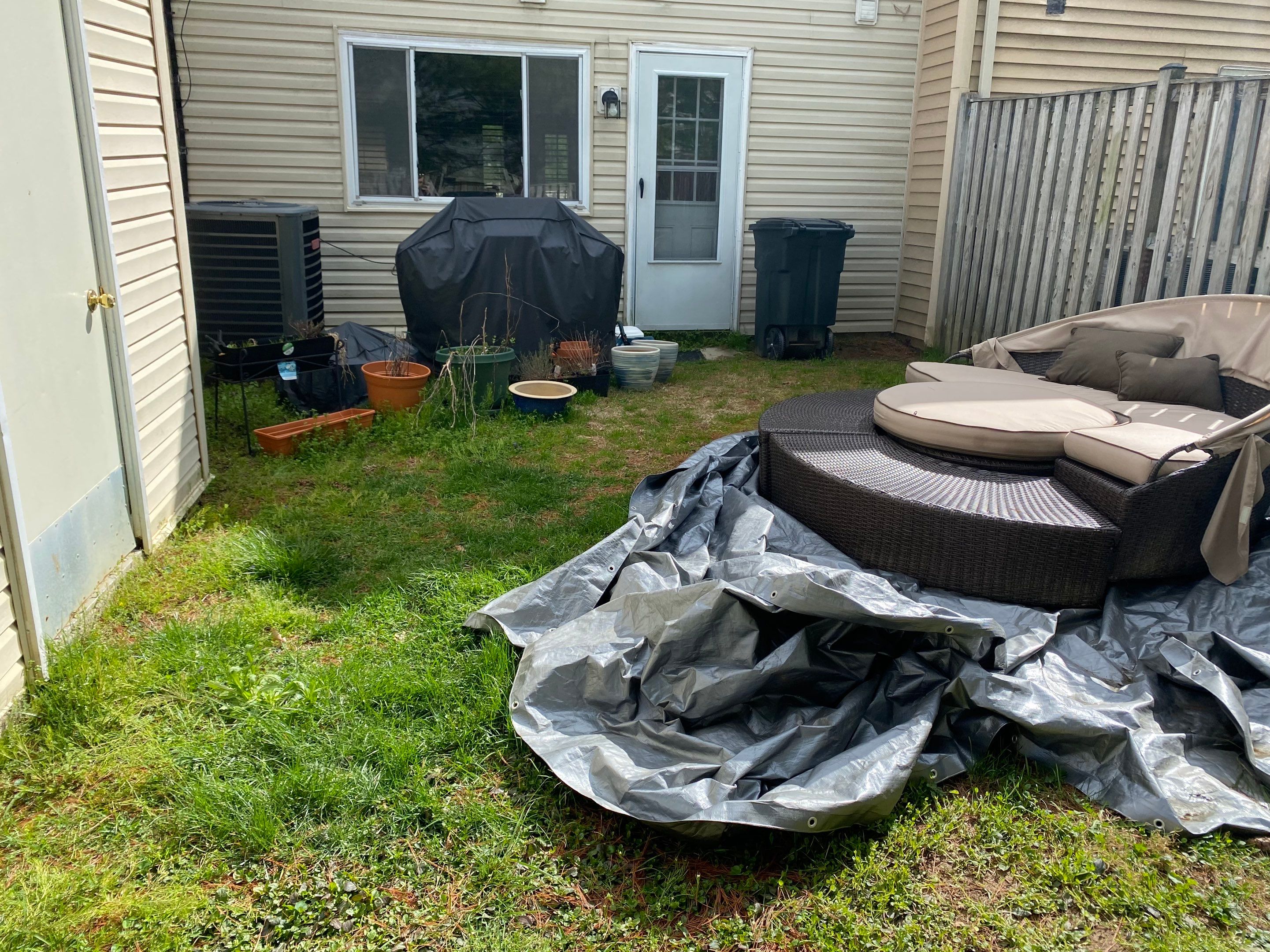 Backyard Transformation using Techo-Bloc Pavers by The Smet Companies, LLC