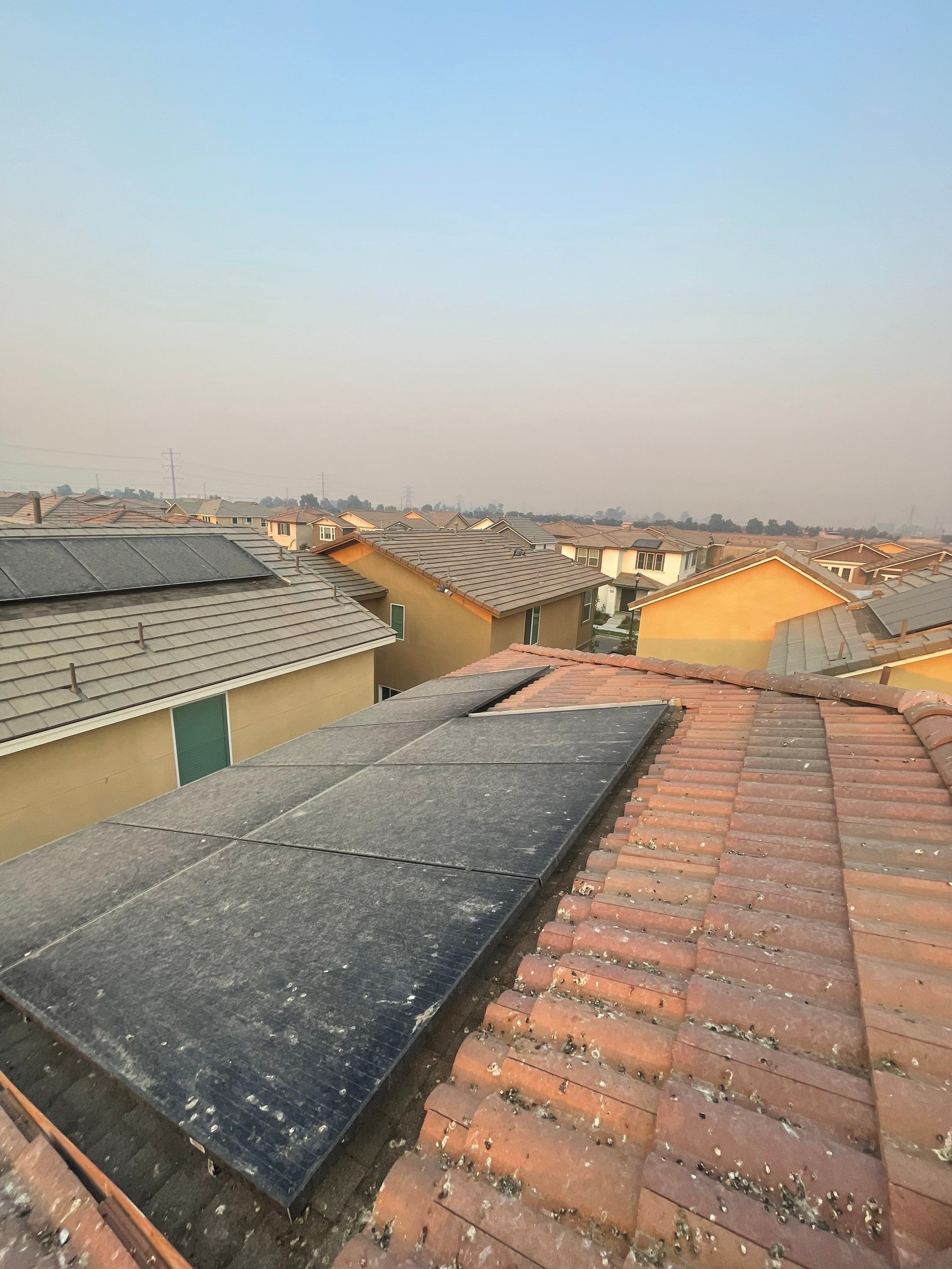 Solar Panel Bird Proofing in Ontario Ca by Palm Coast Solar Cleaning