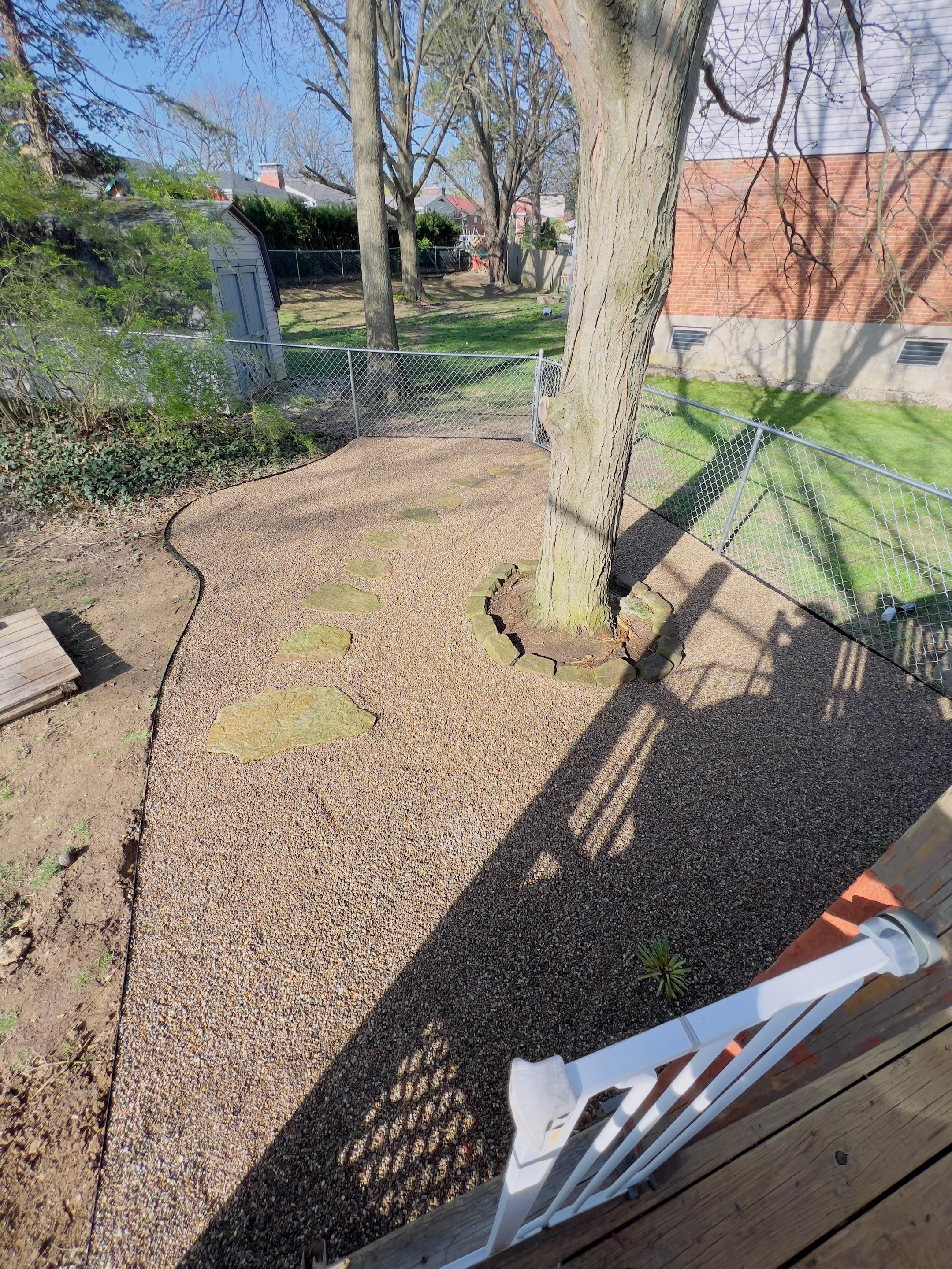 Pet Area & Stepper Path Installation  by Reisenberg’s Lawn & Landscape, LLC