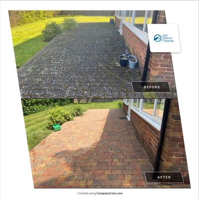 Patio Clean using Honda 21lt High Pressure Machine