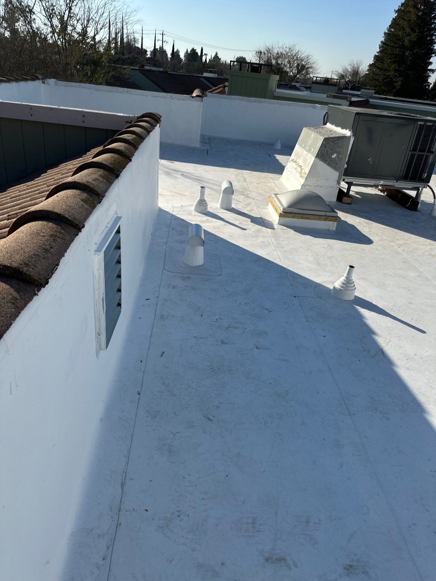 Residential TPO Flat Roofing - Fresno CA by Grandmark Service Company