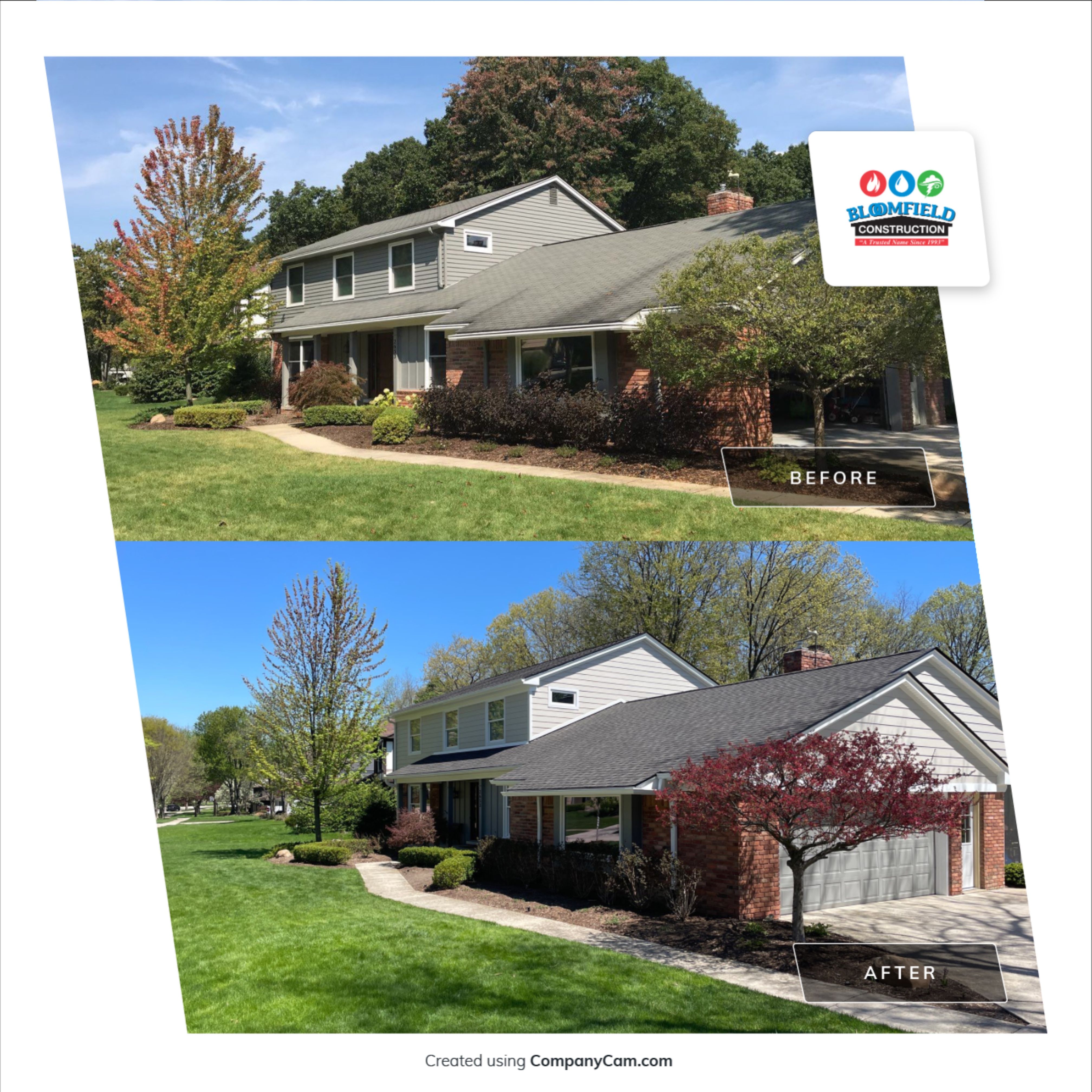 Siding and Roof Replacement  by Bloomfield Construction & Restoration