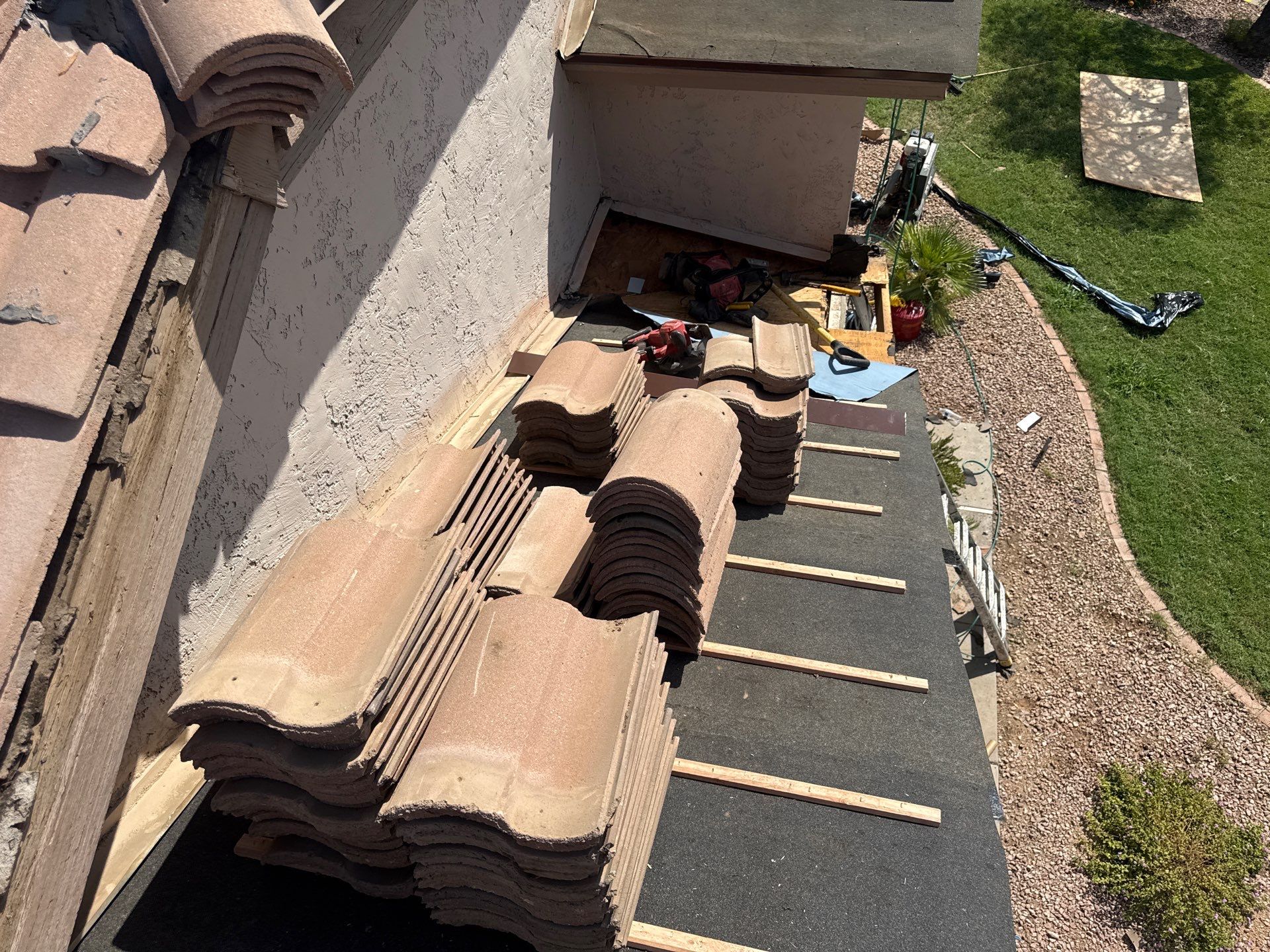 Tile Roof Underlayment Replacement and Structural Repair in Gilbert by APM Builders LLC