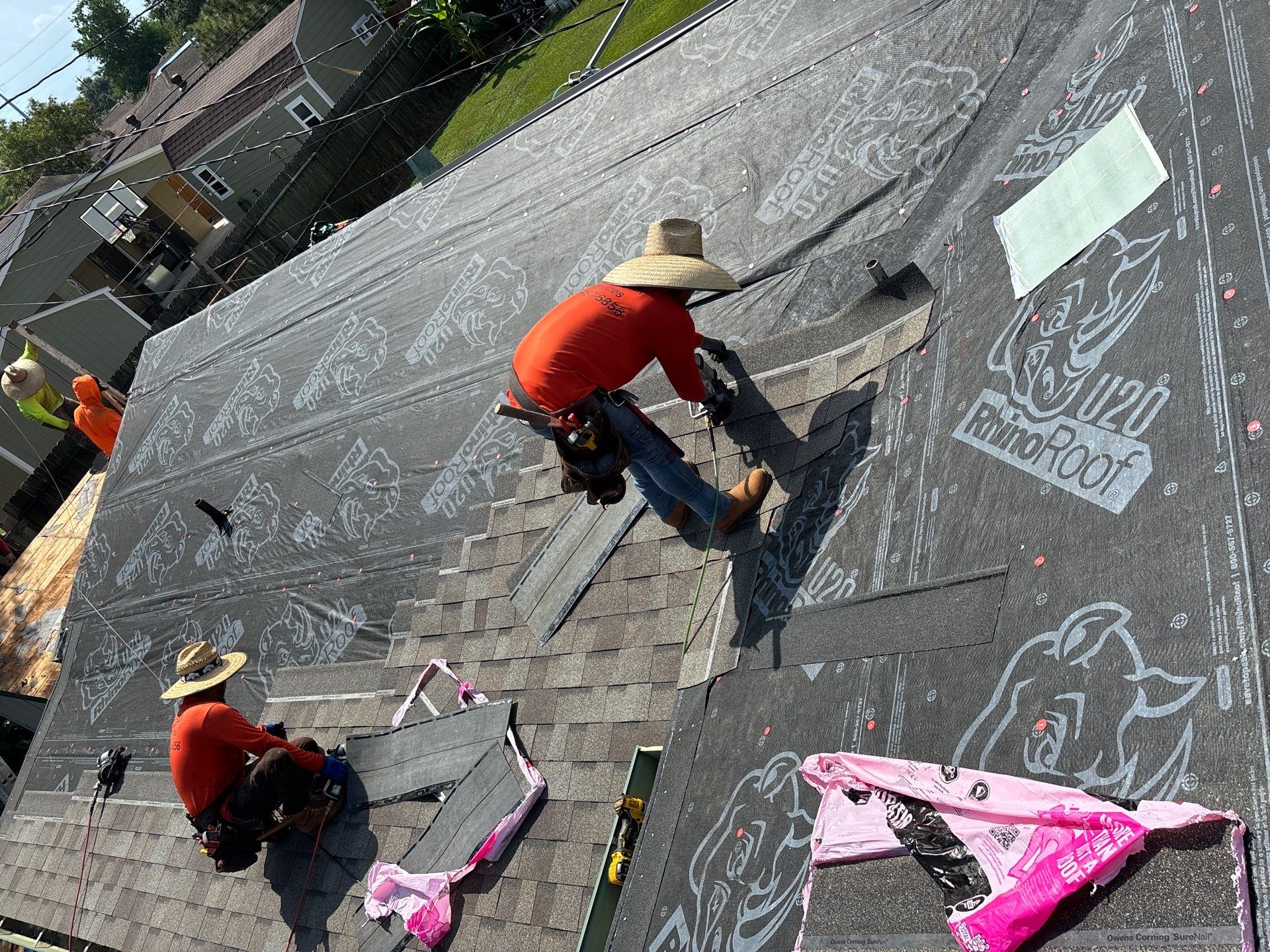 Residential Roofing Installation using Owen's Corning Duration (Lifetime) Shingles by Roof Repair Company