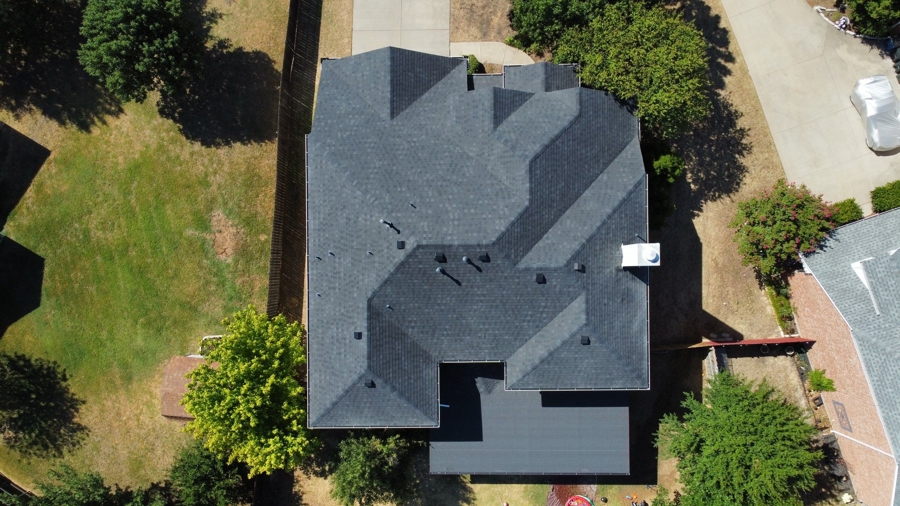 Final Roof Drone Shots by First Out Roofing 