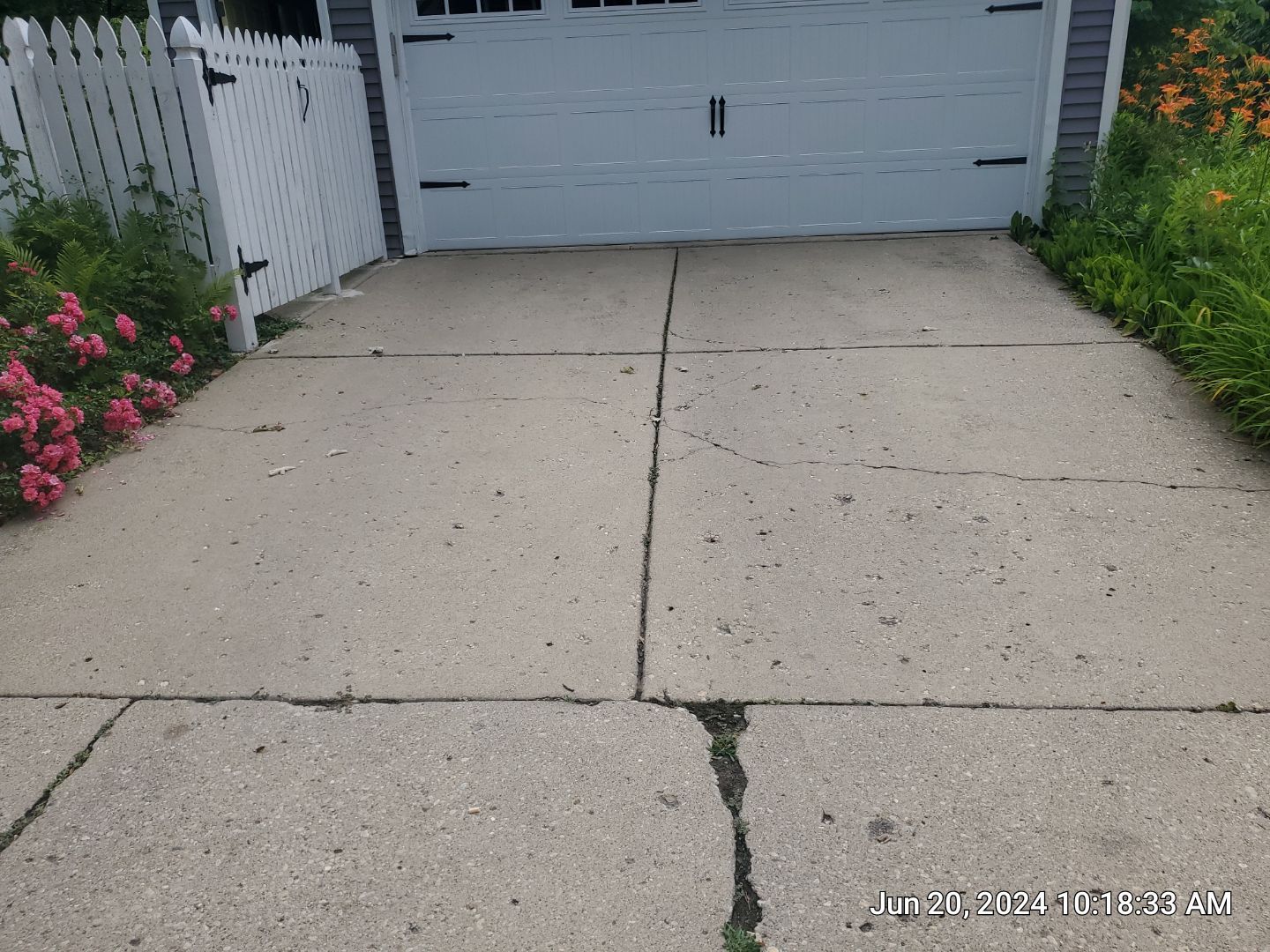 concrete cleaning using Algaecide, soft wash soap by Northern Power Washing LLC.