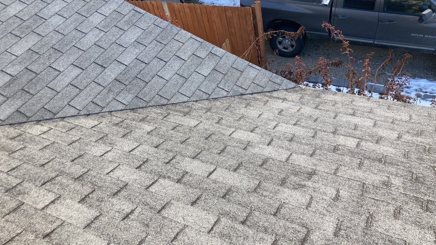 Single Story roofing replacement Meridian in using Owens Corning Oakridge shingles in Estate Grey by ID Roofing LLC