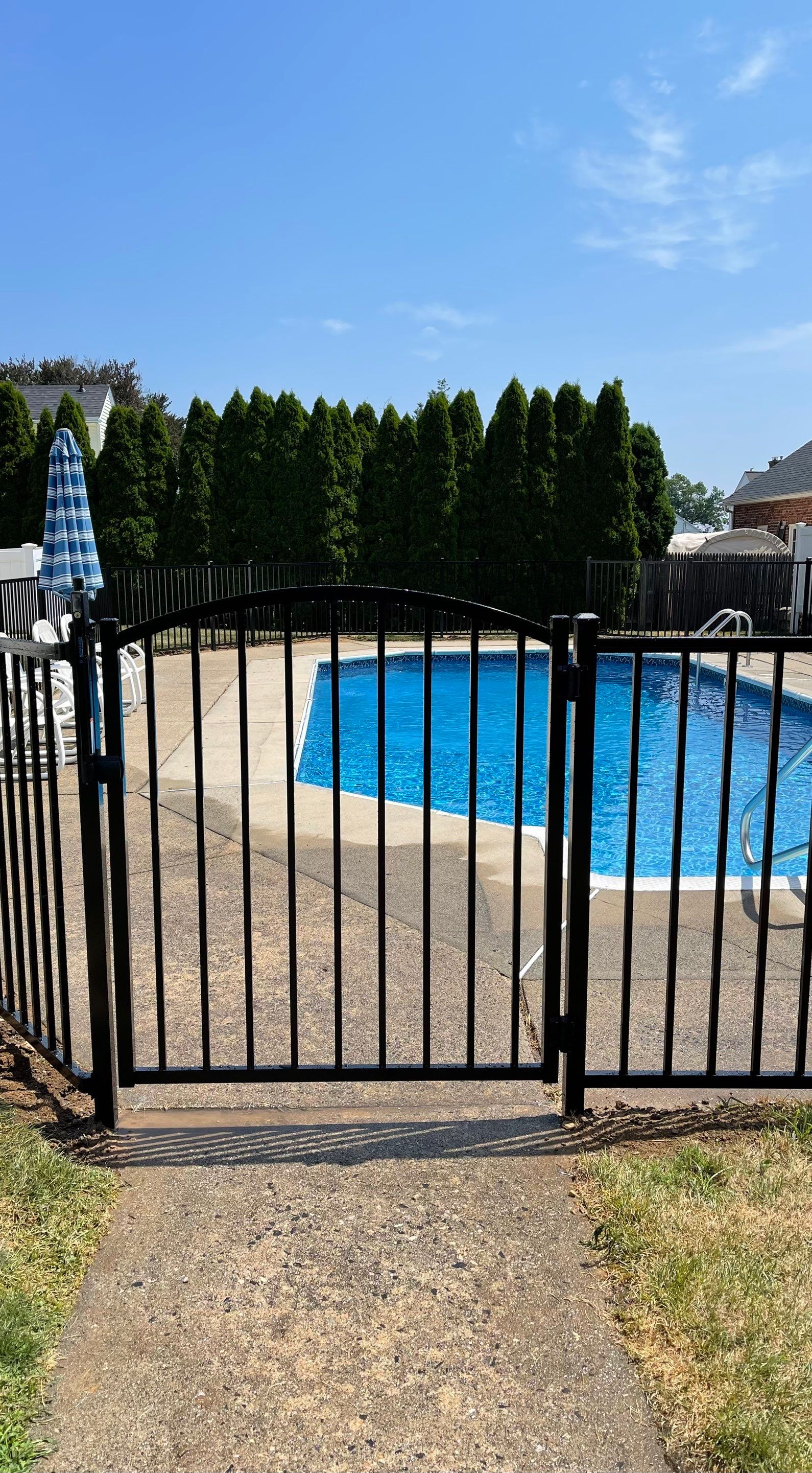 Black Aluminum Pool Fence by DiGiorgi Roofing and Siding Inc
