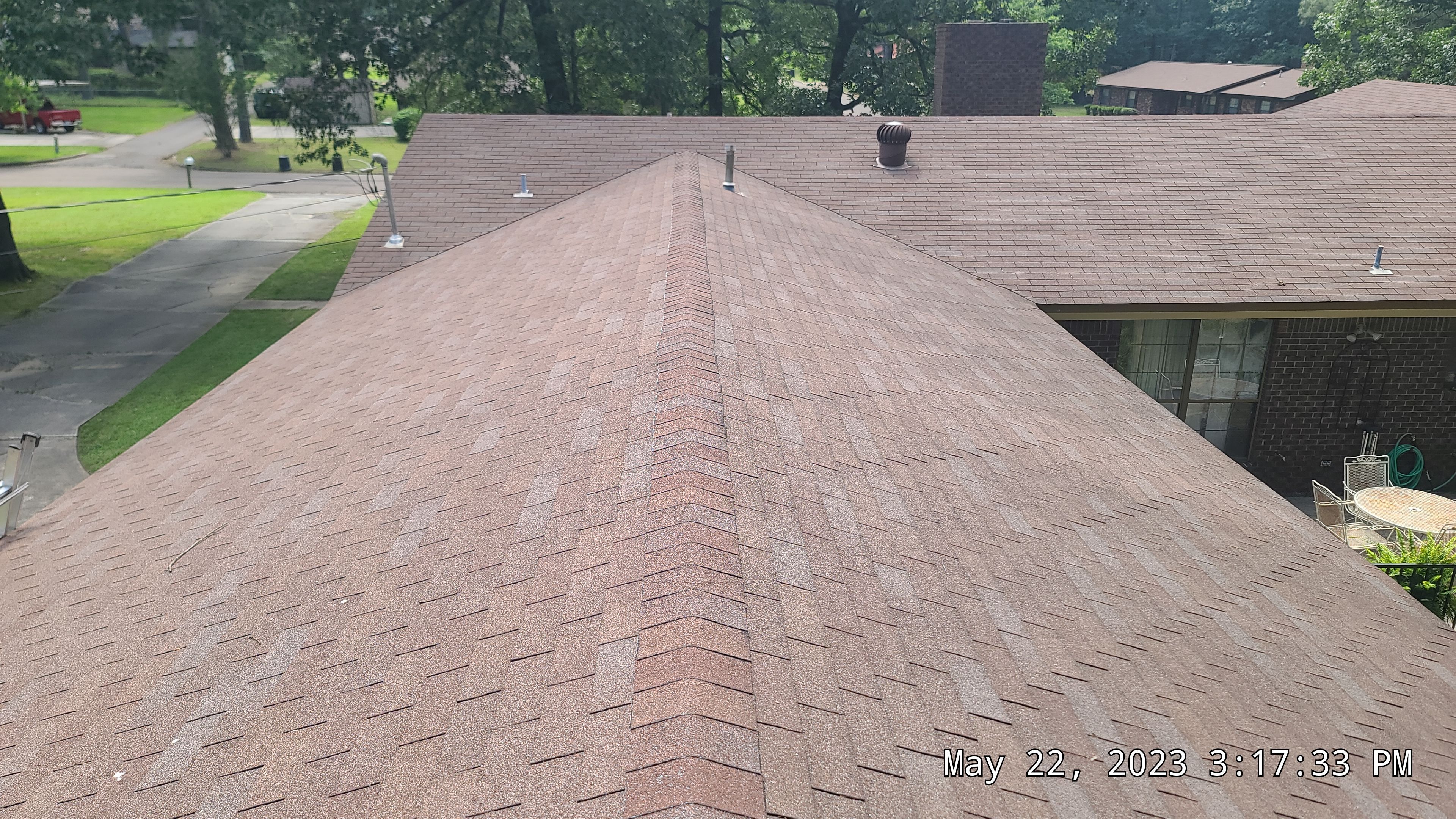 Storm Restoration Reroof: 25 Year 3-Tab Shingle by Hostetler Roofing