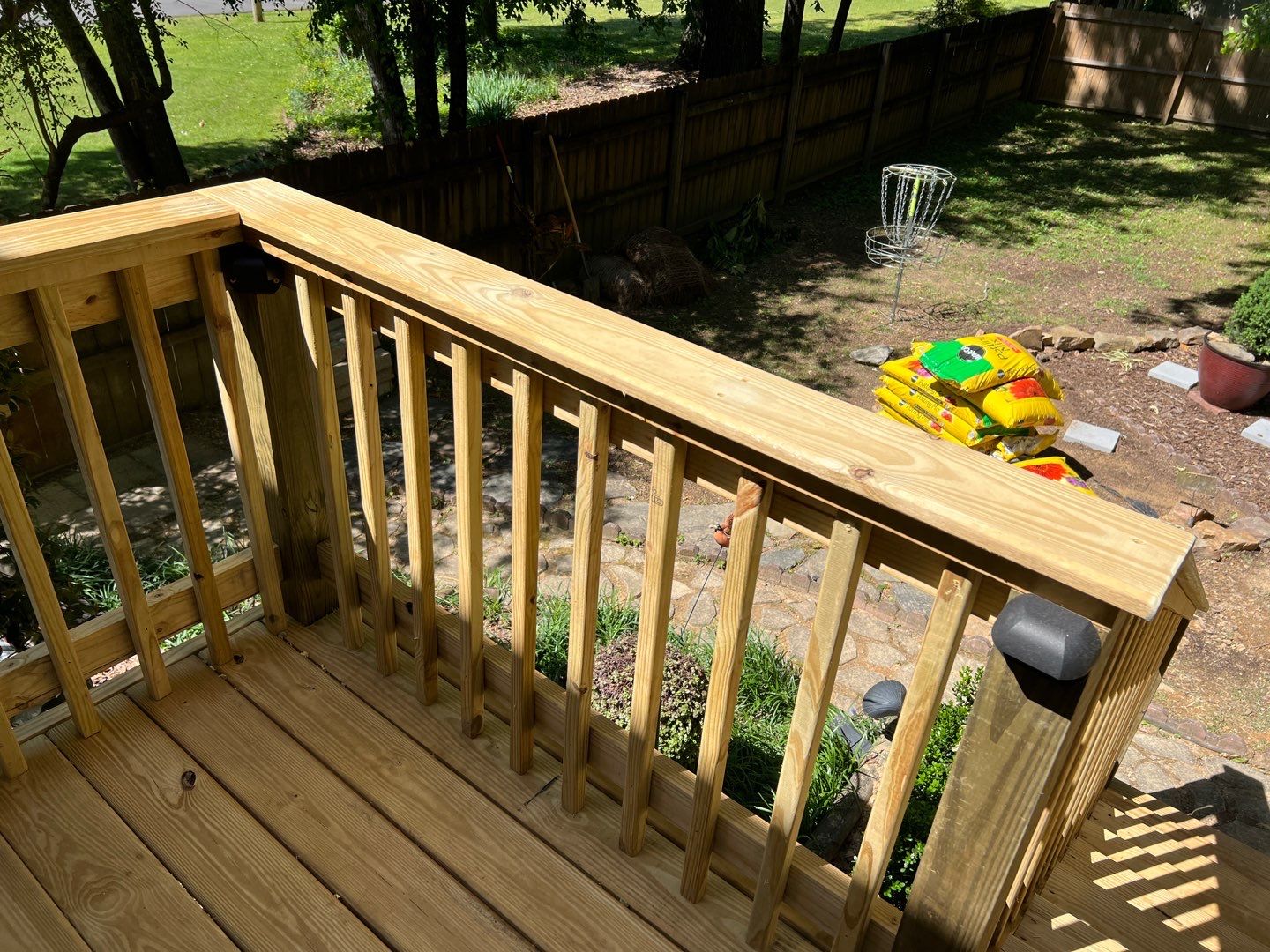 Oak Leaf Circle - Deck Installation  by Pillar and Pine