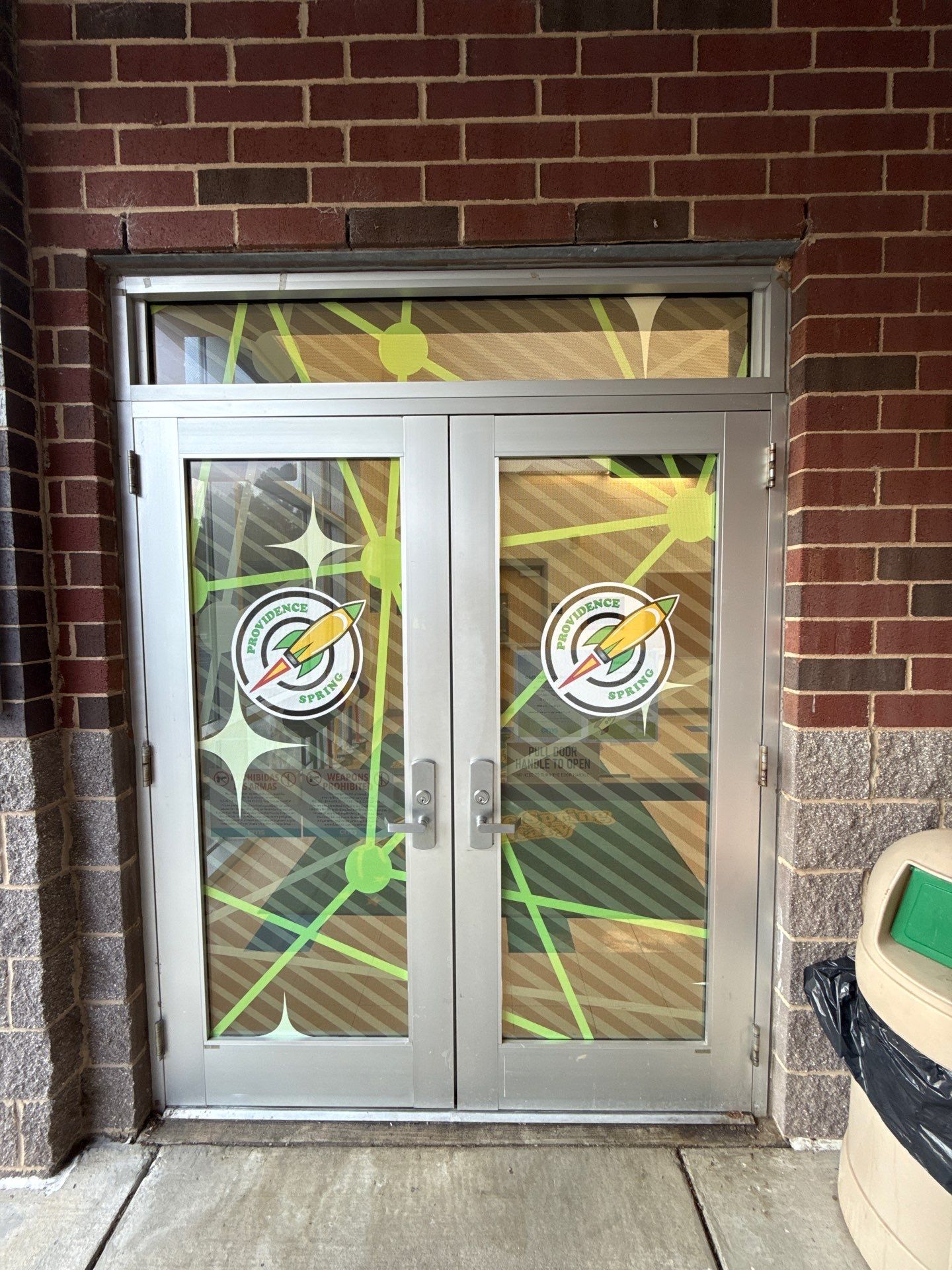 Providence Spring Elementary - Custom Window Safety Film Installation by QC Signs and Graphics
